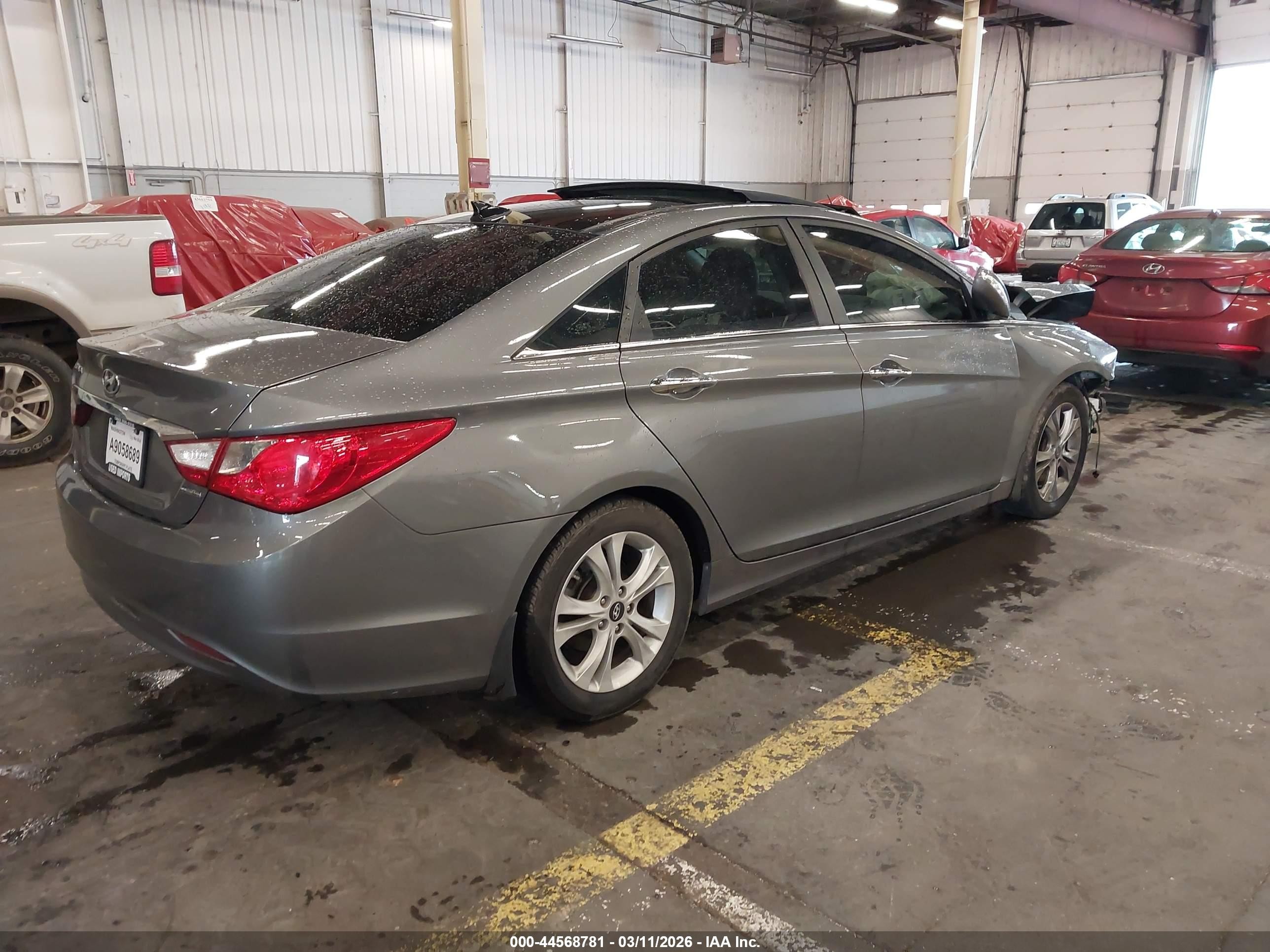 2012 Hyundai Sonata Limited Серый vin: 5NPEC4AC3CH409792