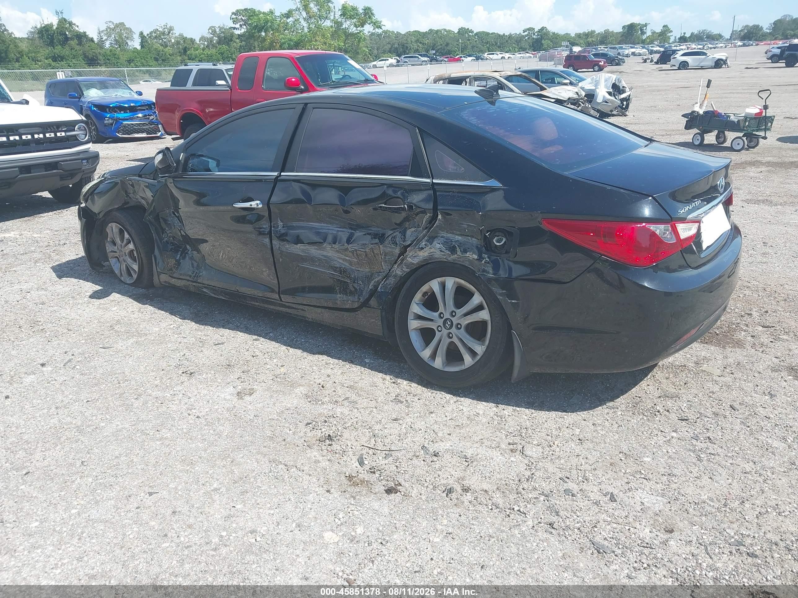 2012 Hyundai Sonata Limited Black vin: 5NPEC4AC3CH423398