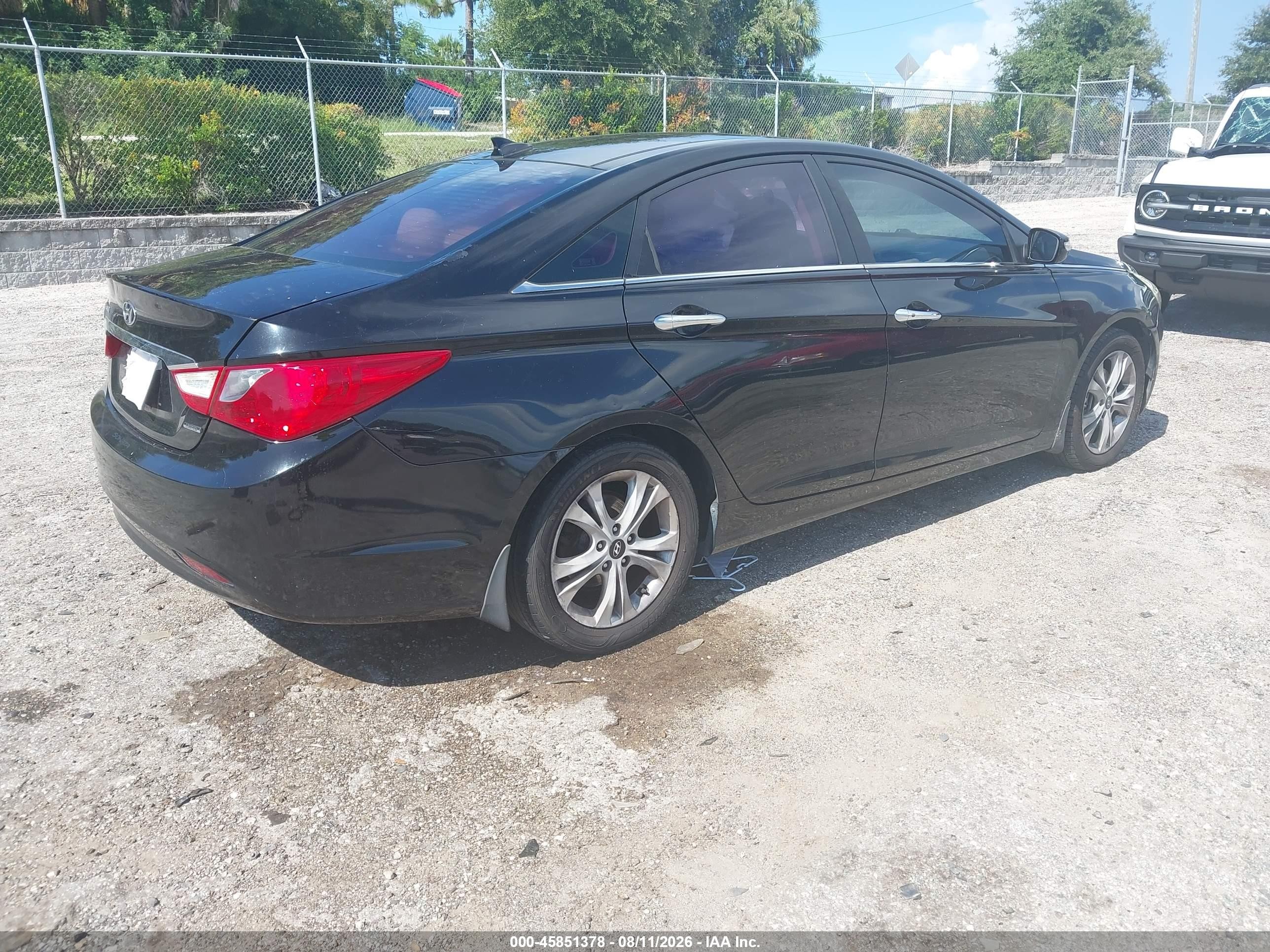 2012 Hyundai Sonata Limited Black vin: 5NPEC4AC3CH423398