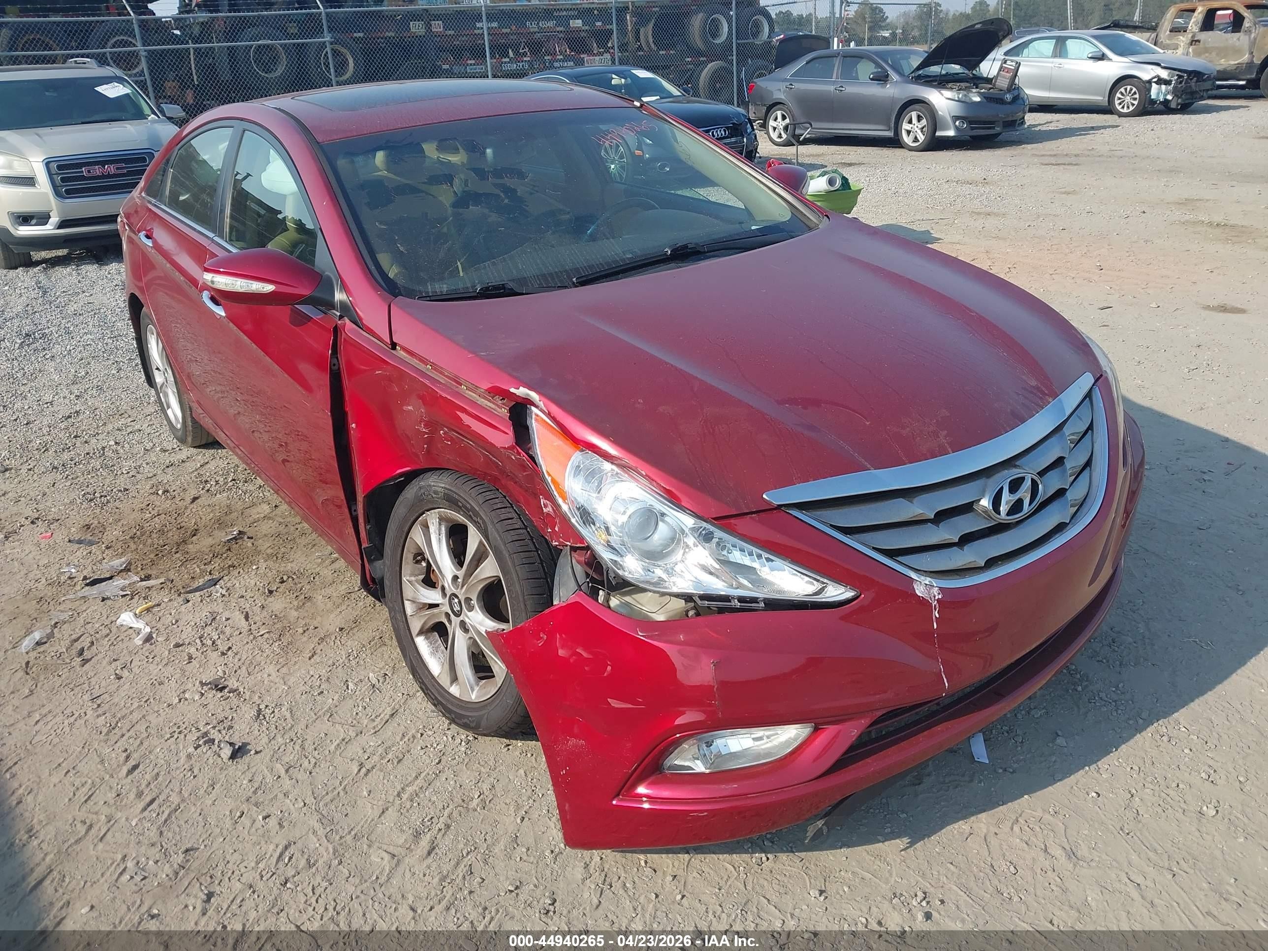 2013 Hyundai Sonata Limited Red vin: 5NPEC4AC3DH582083