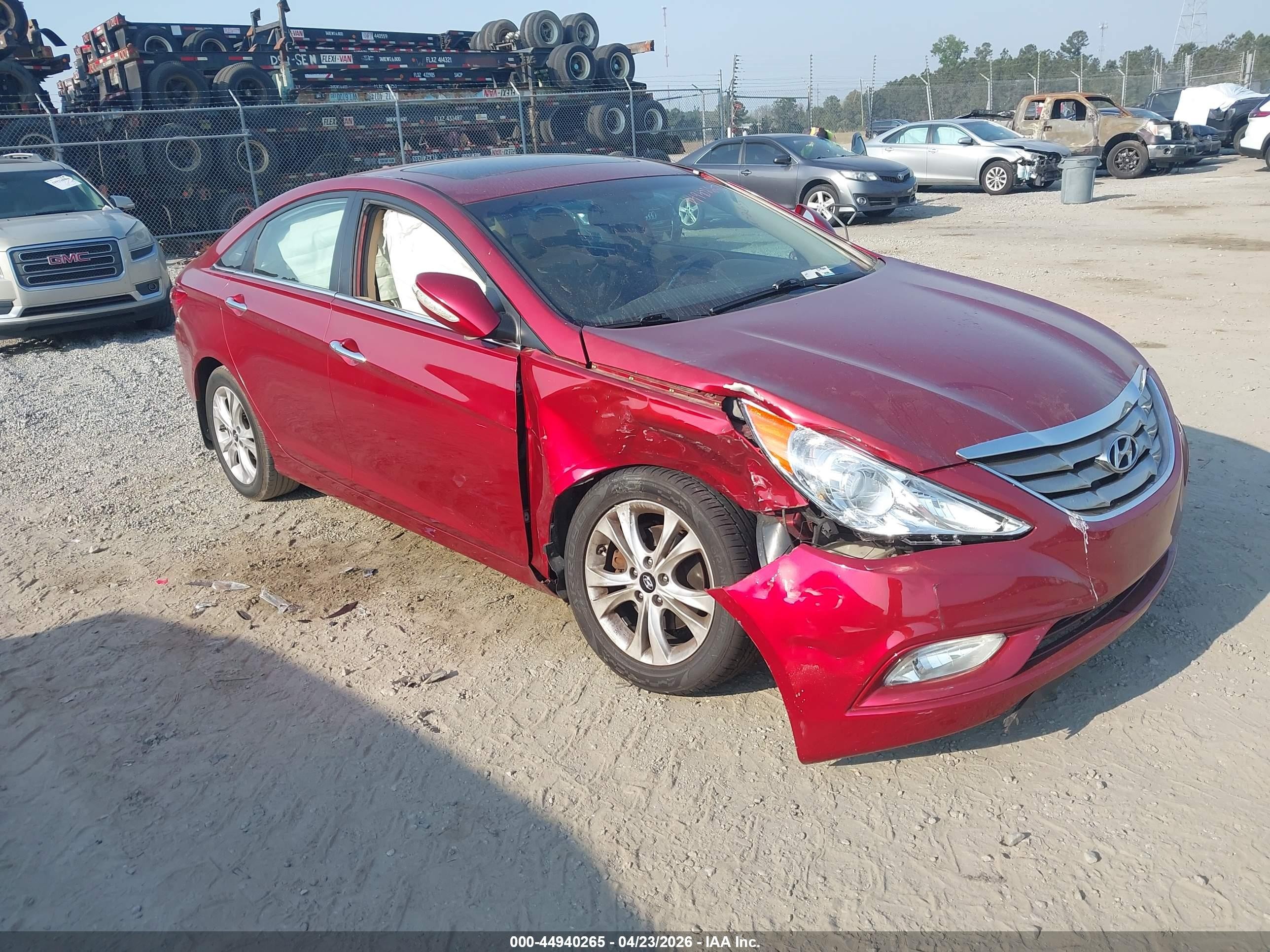 2013 Hyundai Sonata Limited Red vin: 5NPEC4AC3DH582083