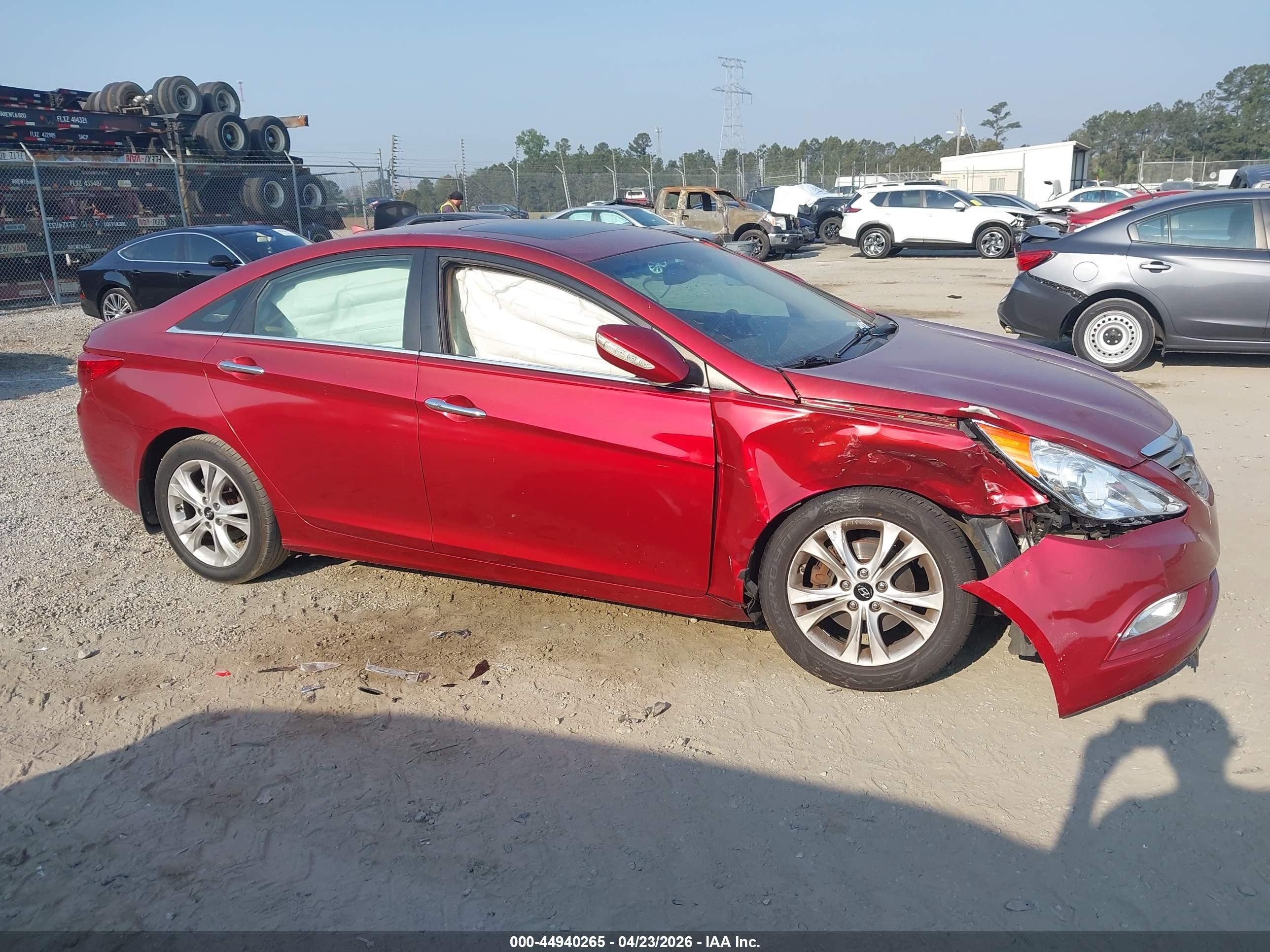 2013 Hyundai Sonata Limited Red vin: 5NPEC4AC3DH582083