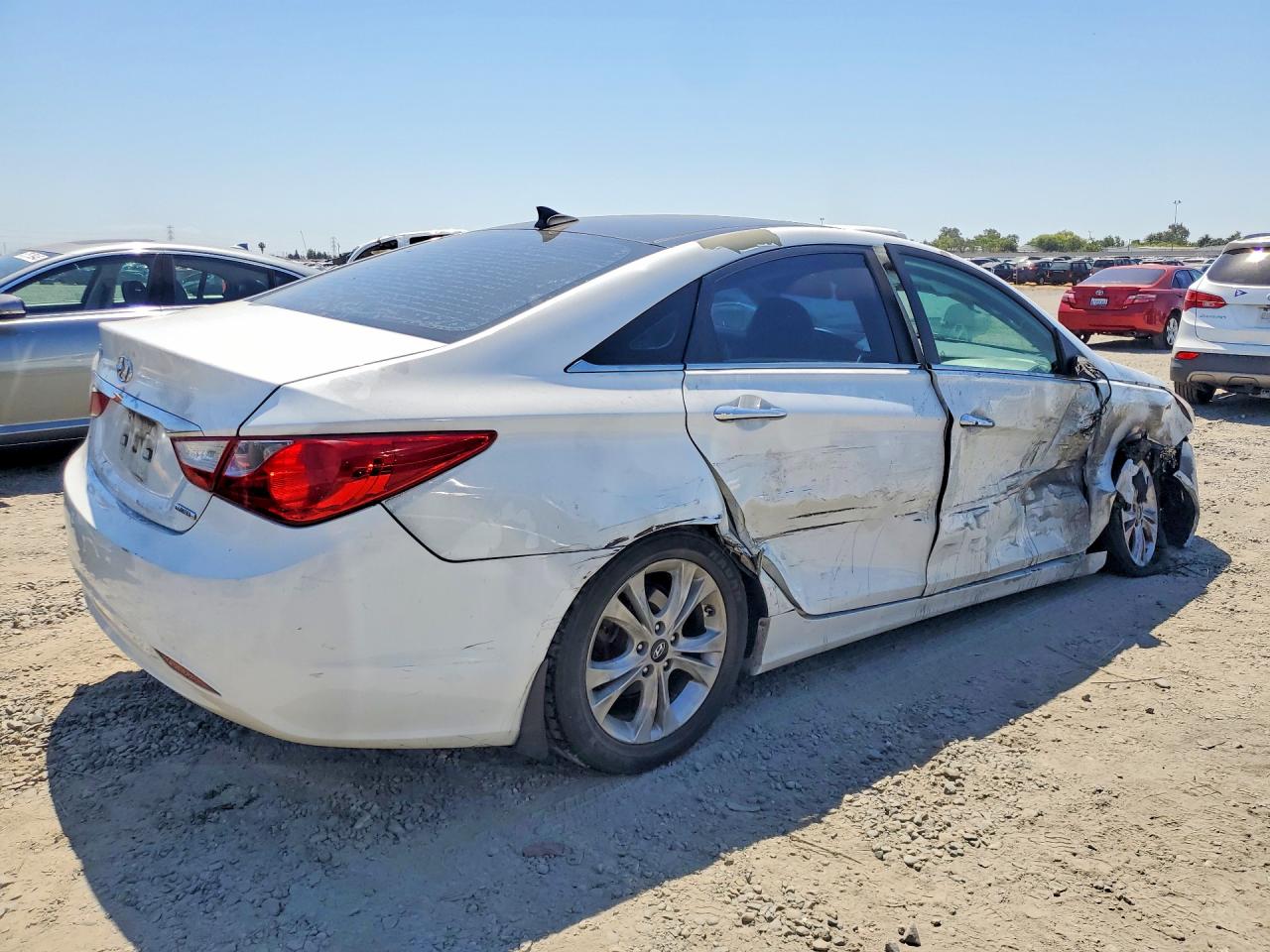 2013 Hyundai Sonata Limited White vin: 5NPEC4AC3DH693345