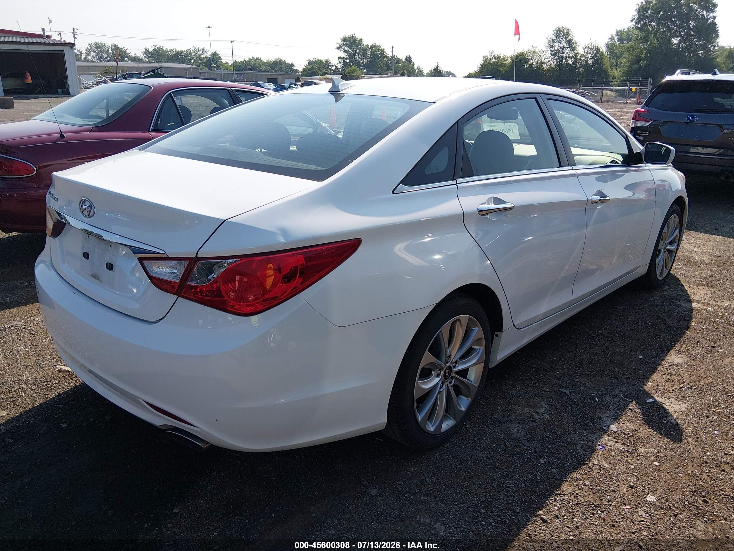 2013 Hyundai Sonata Se White vin: 5NPEC4AC3DH723704