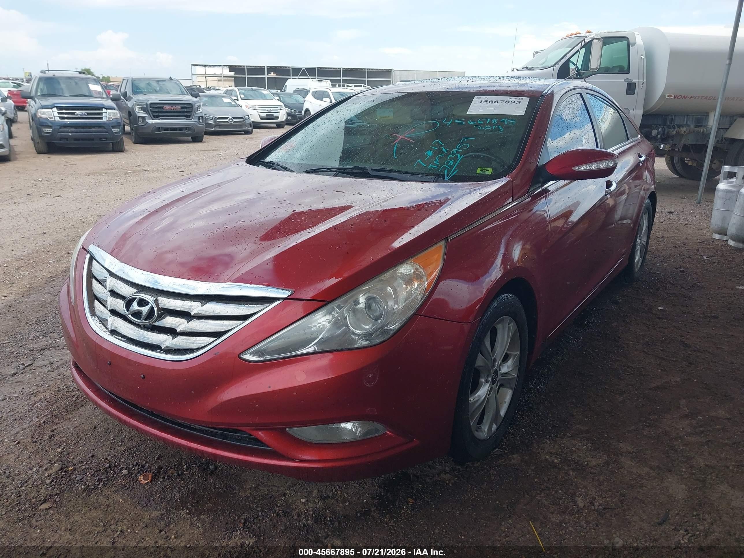 2013 Hyundai Sonata Limited Red vin: 5NPEC4AC3DH723959