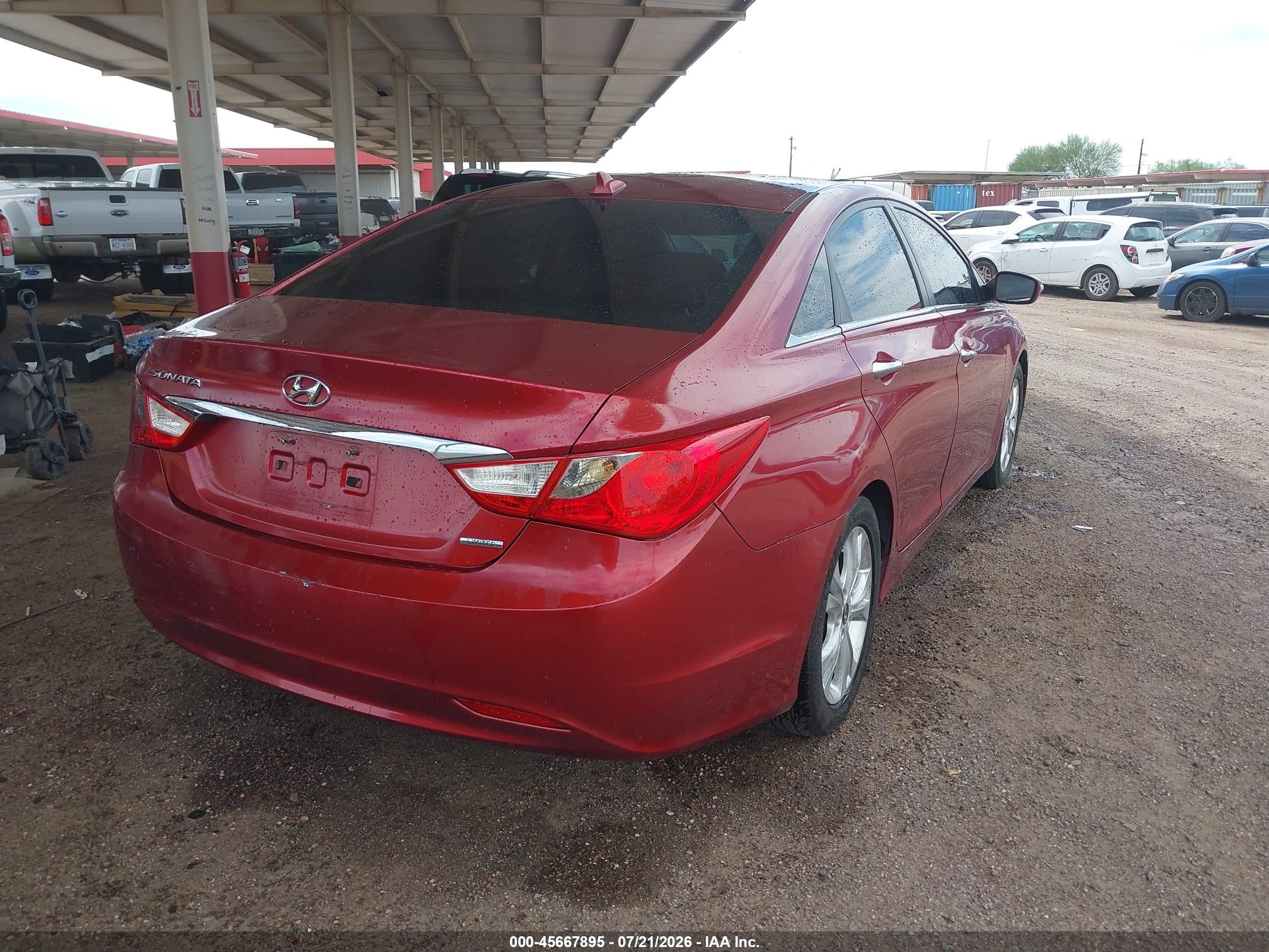 2013 Hyundai Sonata Limited Red vin: 5NPEC4AC3DH723959