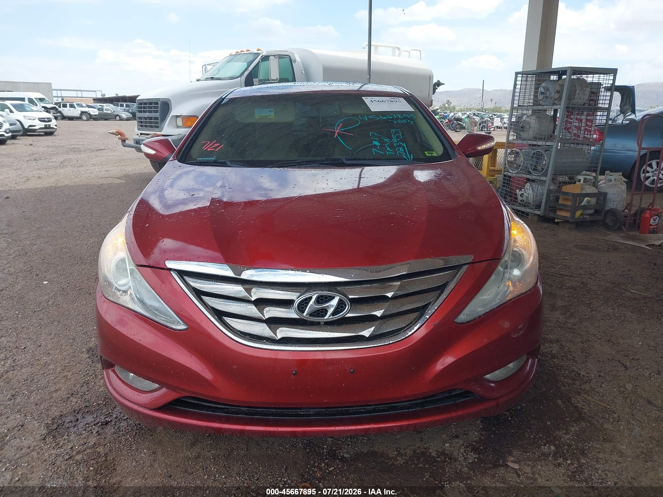2013 Hyundai Sonata Limited Red vin: 5NPEC4AC3DH723959