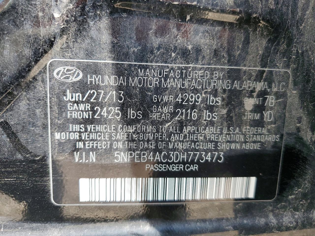 2013 Hyundai Sonata Gls Black vin: 5NPEC4AC3DH773473