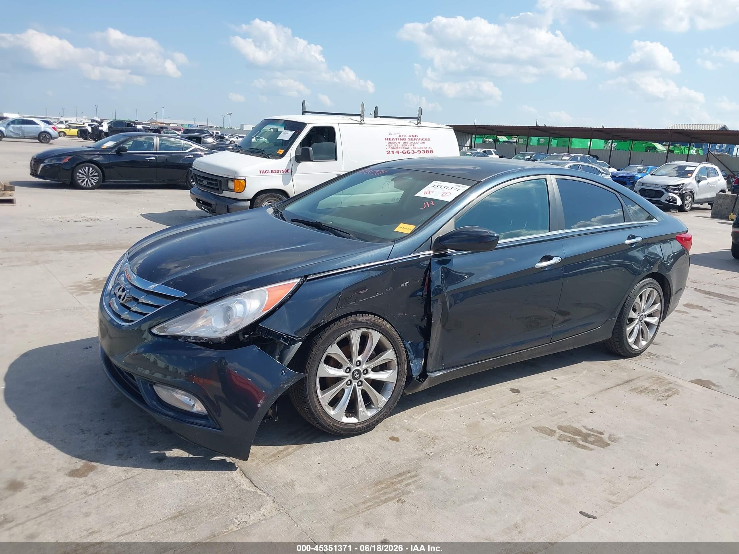 2013 Hyundai Sonata Se Blue vin: 5NPEC4AC3DH786804