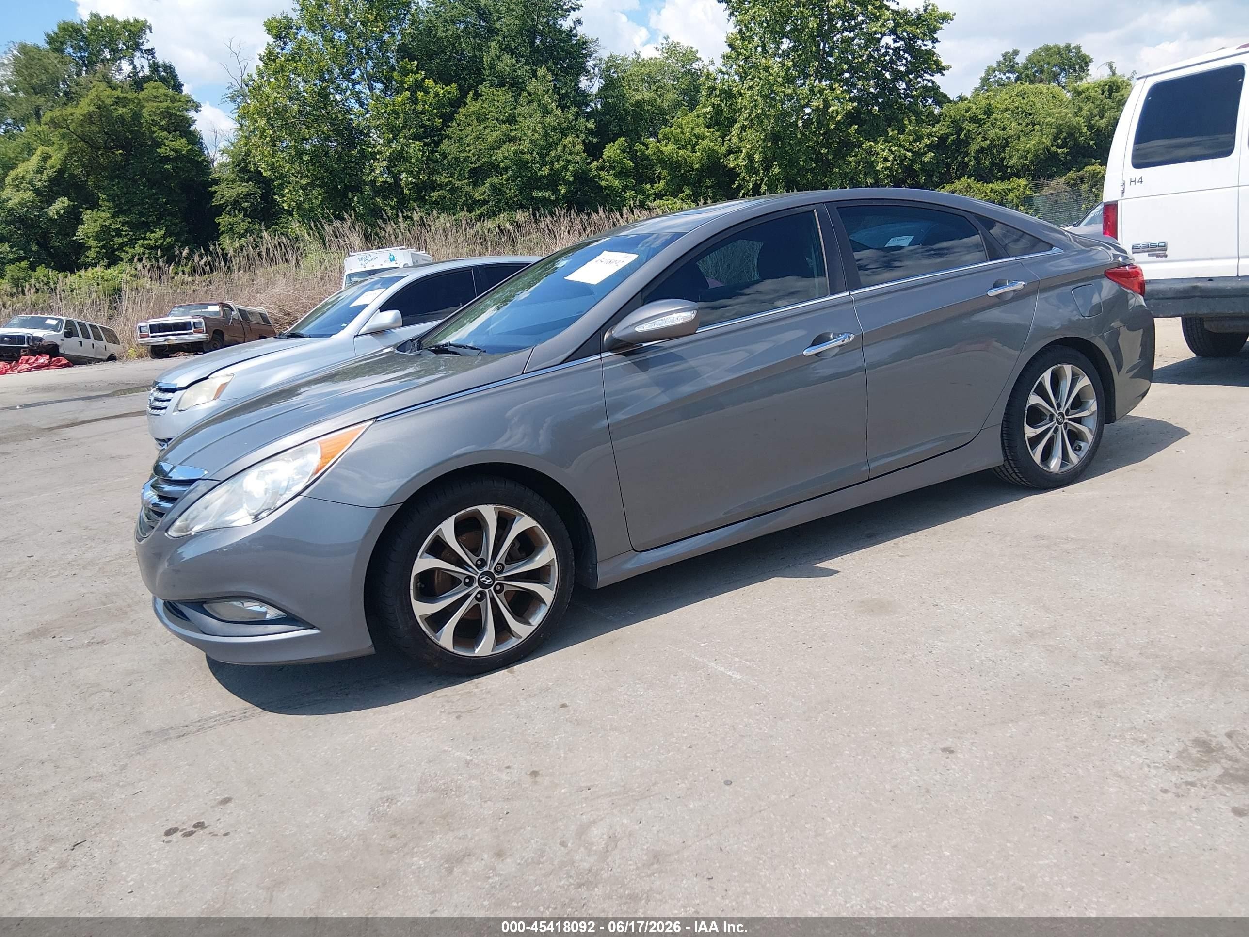 2014 Hyundai Sonata Se Gray vin: 5NPEC4AC3EH820354