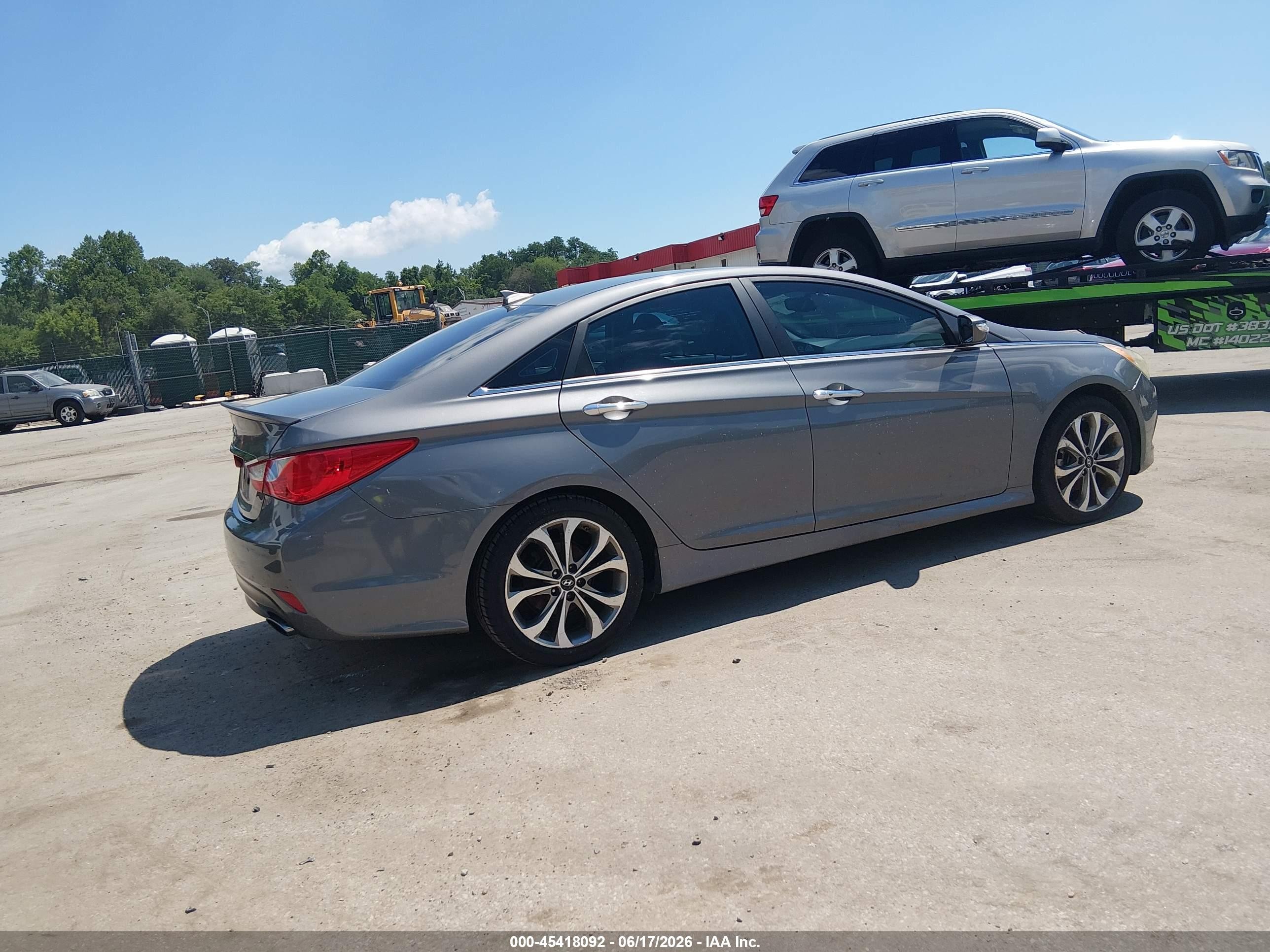 2014 Hyundai Sonata Se Gray vin: 5NPEC4AC3EH820354