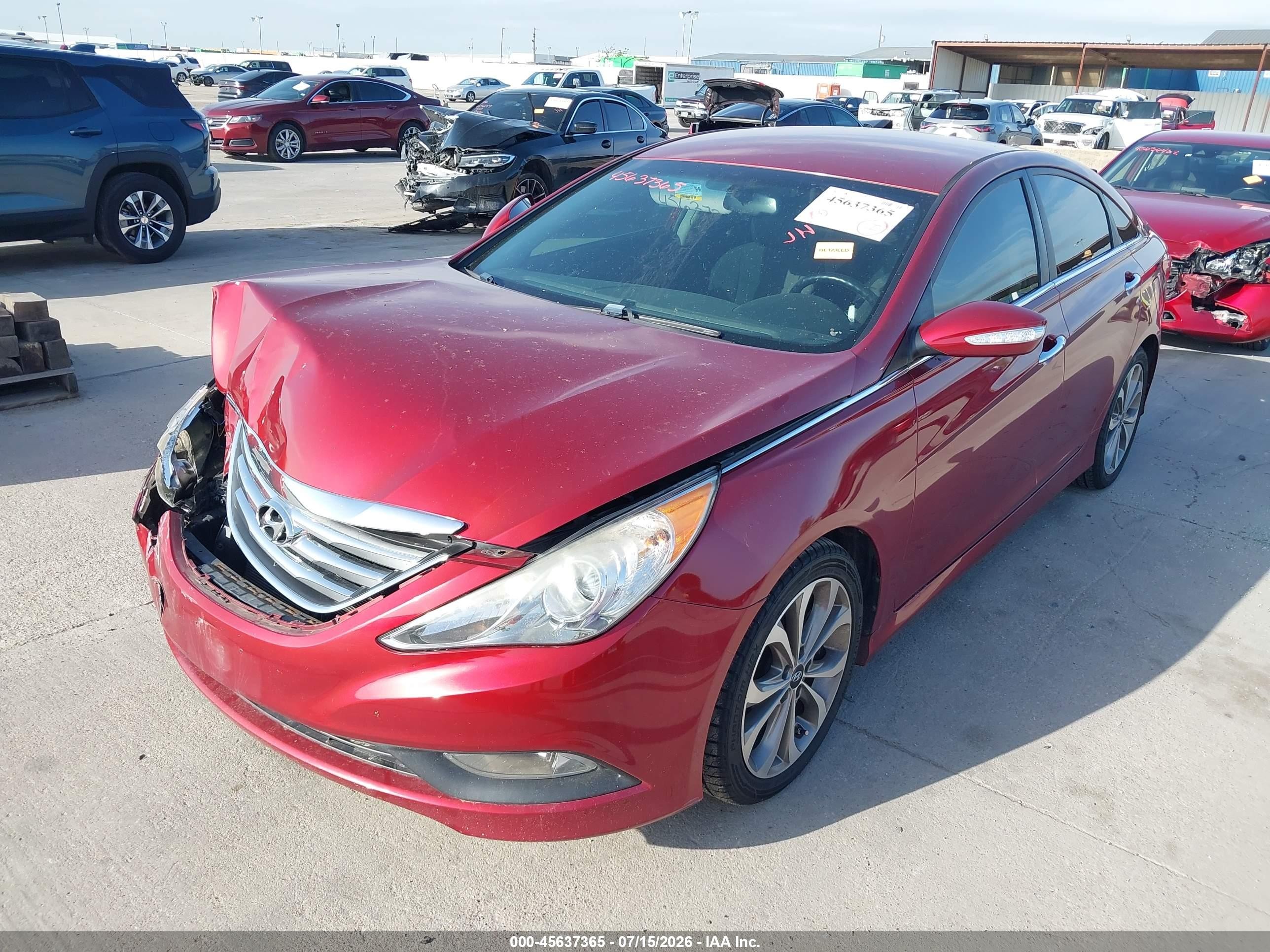 2014 Hyundai Sonata Se Red vin: 5NPEC4AC3EH823495