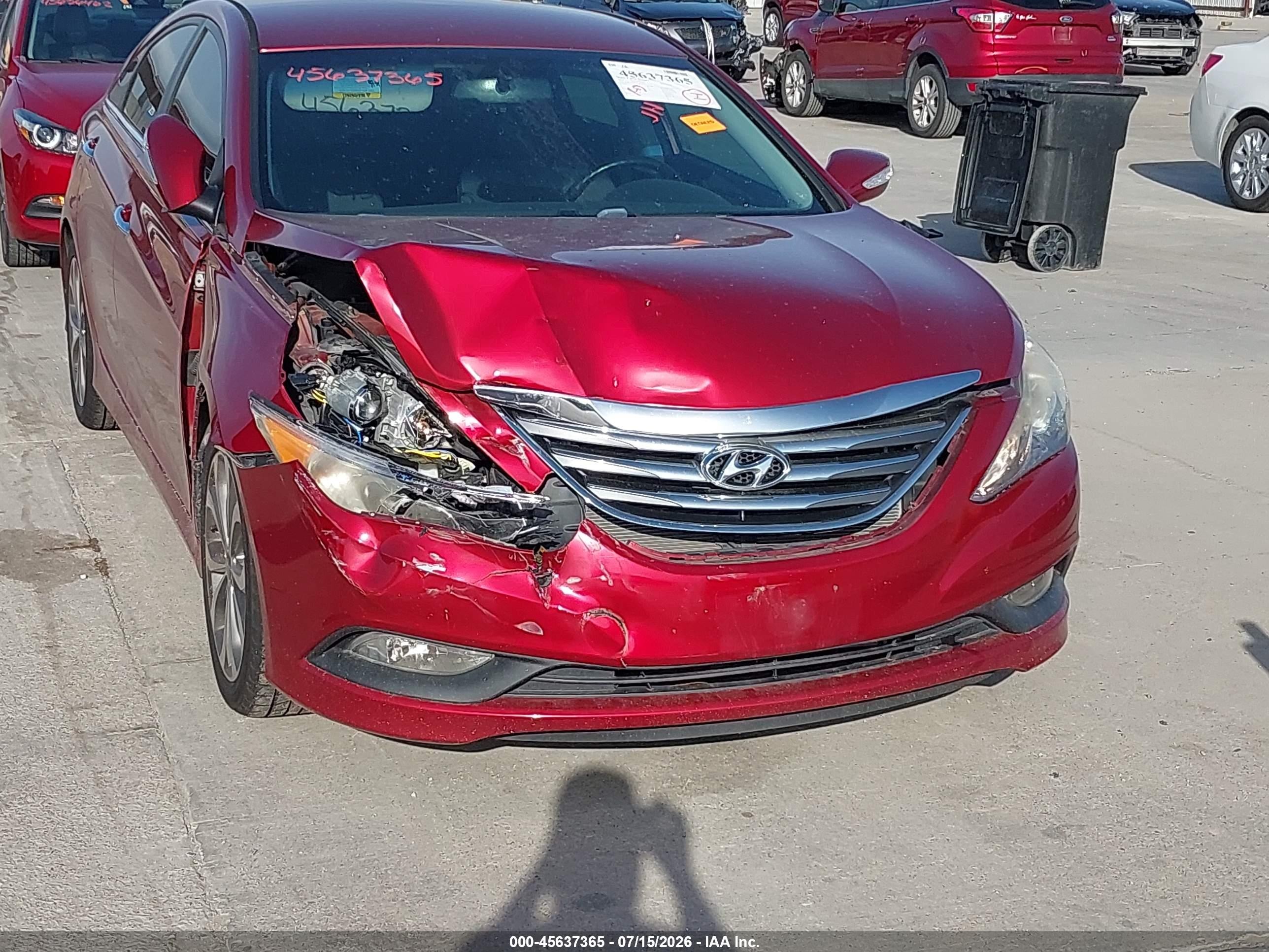 2014 Hyundai Sonata Se Red vin: 5NPEC4AC3EH823495