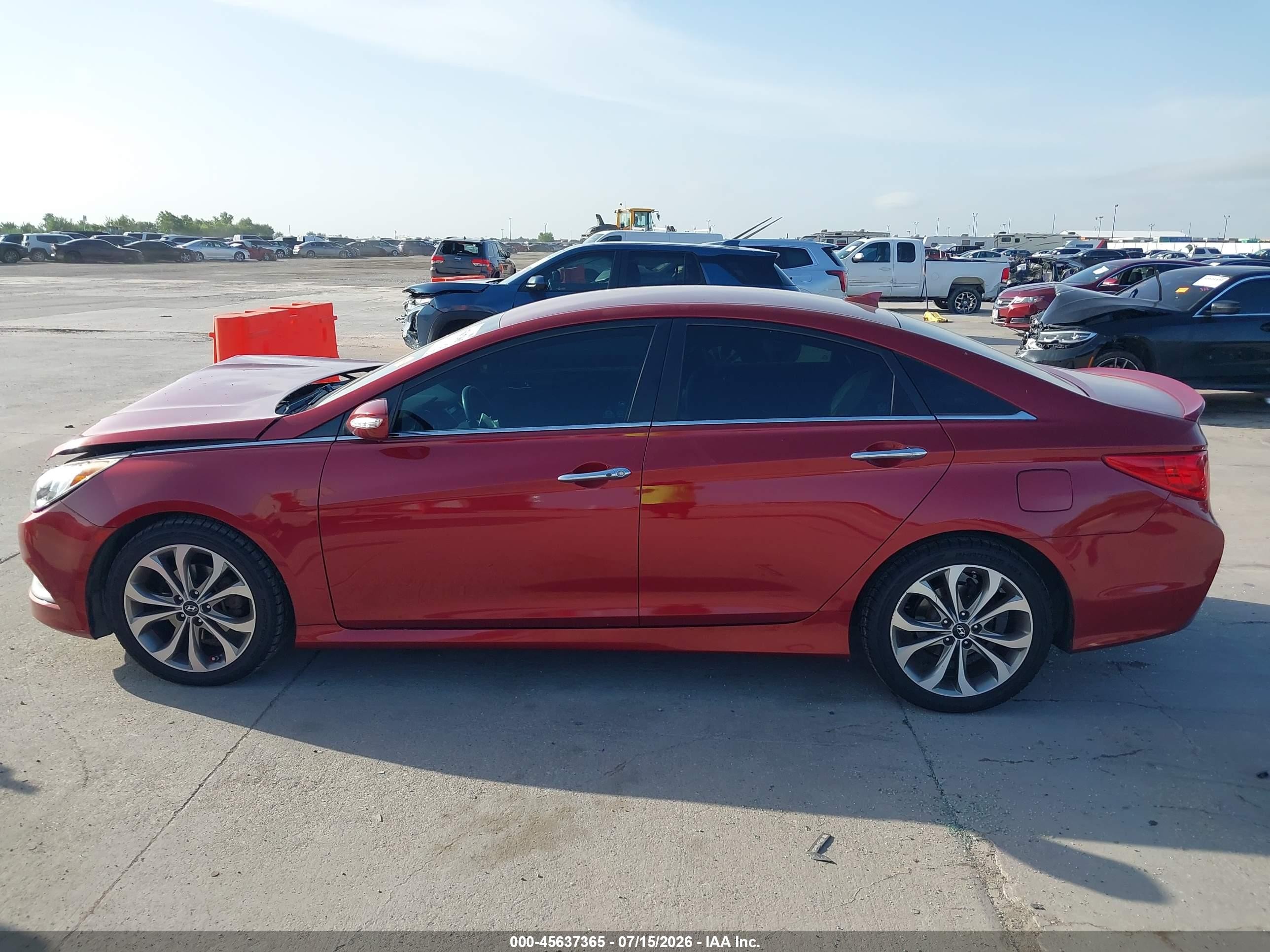 2014 Hyundai Sonata Se Red vin: 5NPEC4AC3EH823495