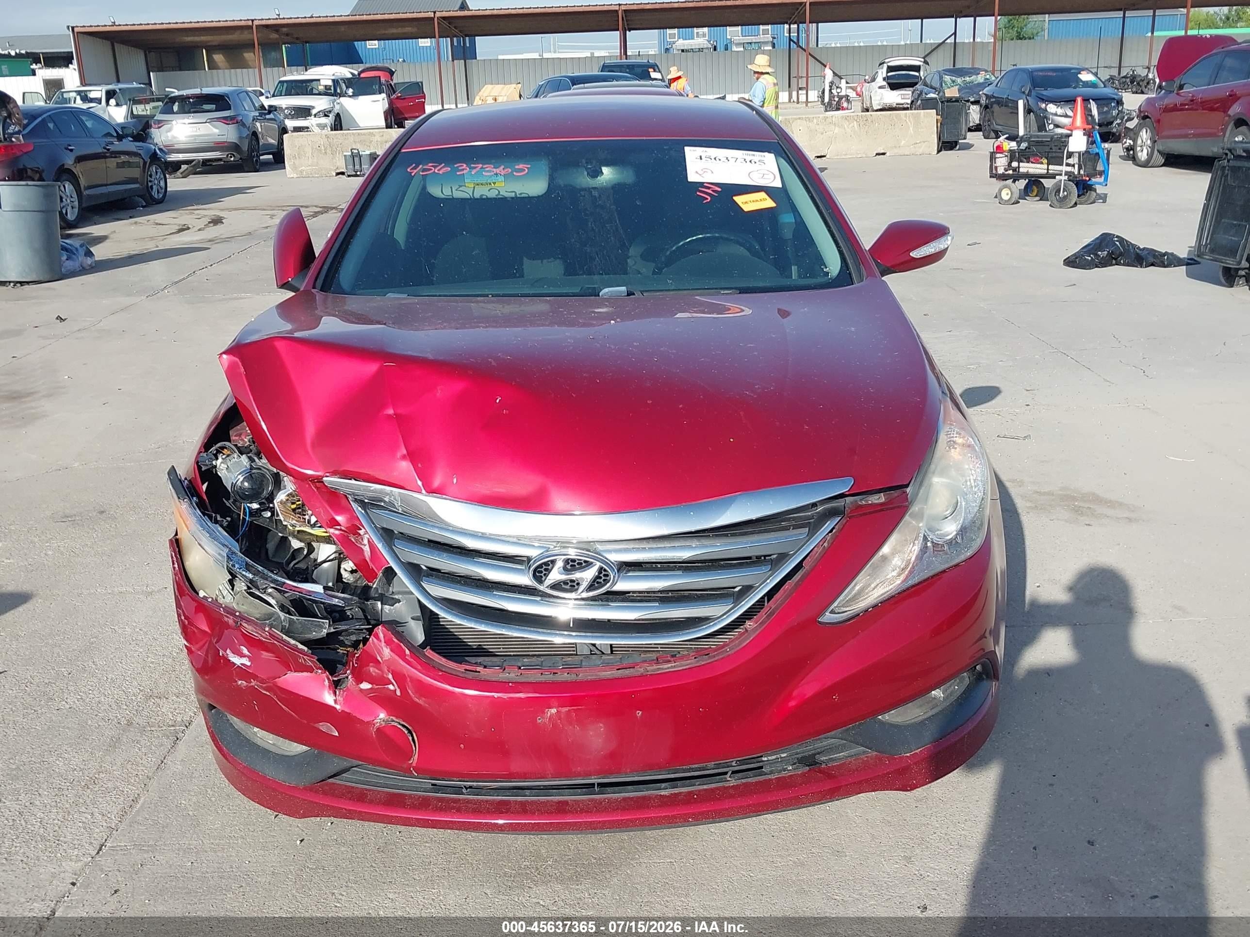 2014 Hyundai Sonata Se Red vin: 5NPEC4AC3EH823495