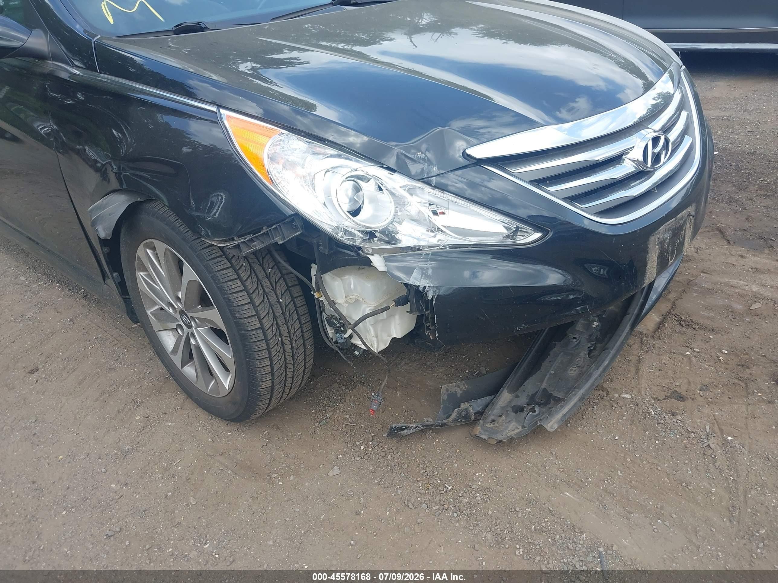 2014 Hyundai Sonata Limited Черный vin: 5NPEC4AC3EH868355