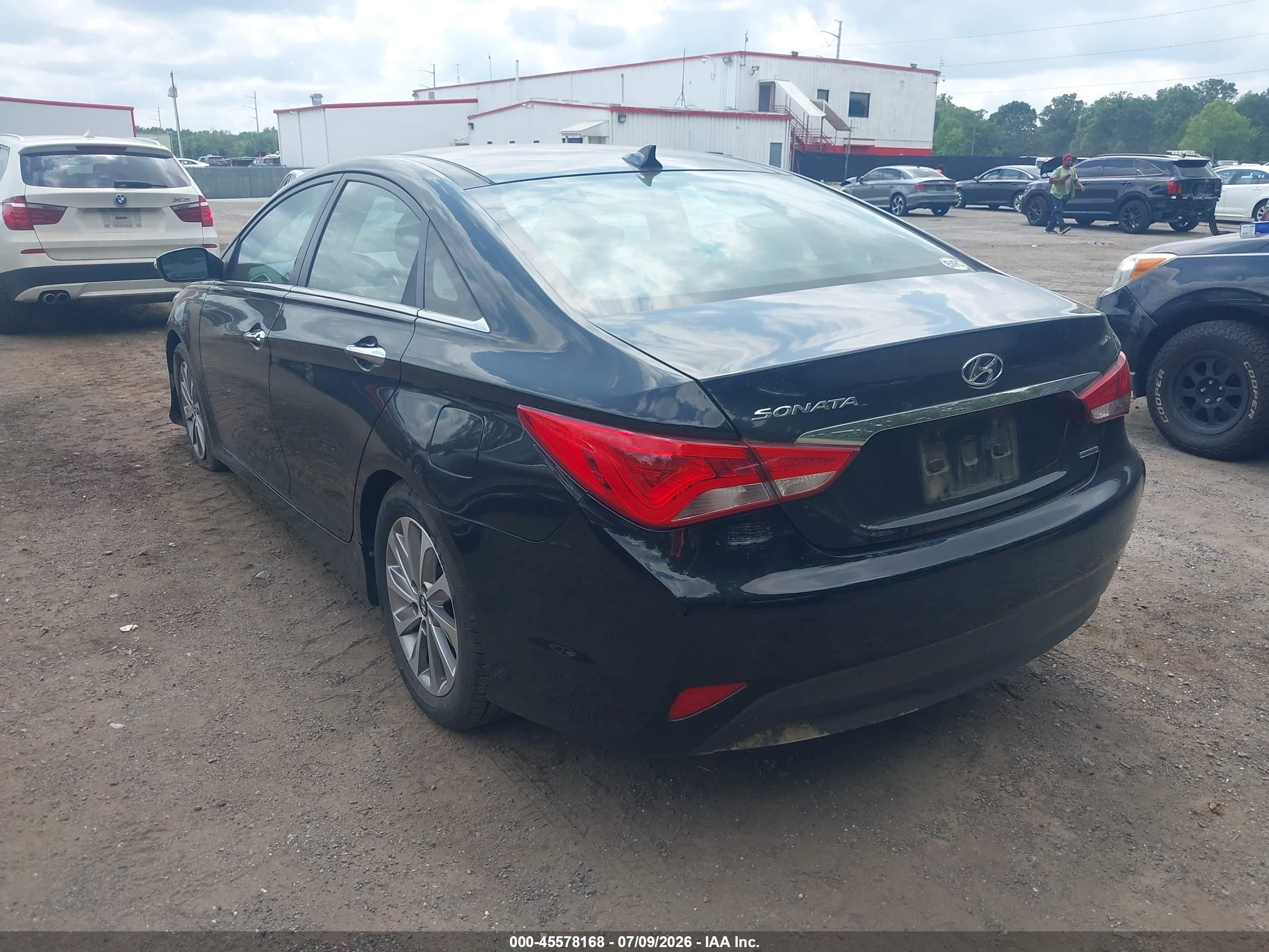 2014 Hyundai Sonata Limited Черный vin: 5NPEC4AC3EH868355