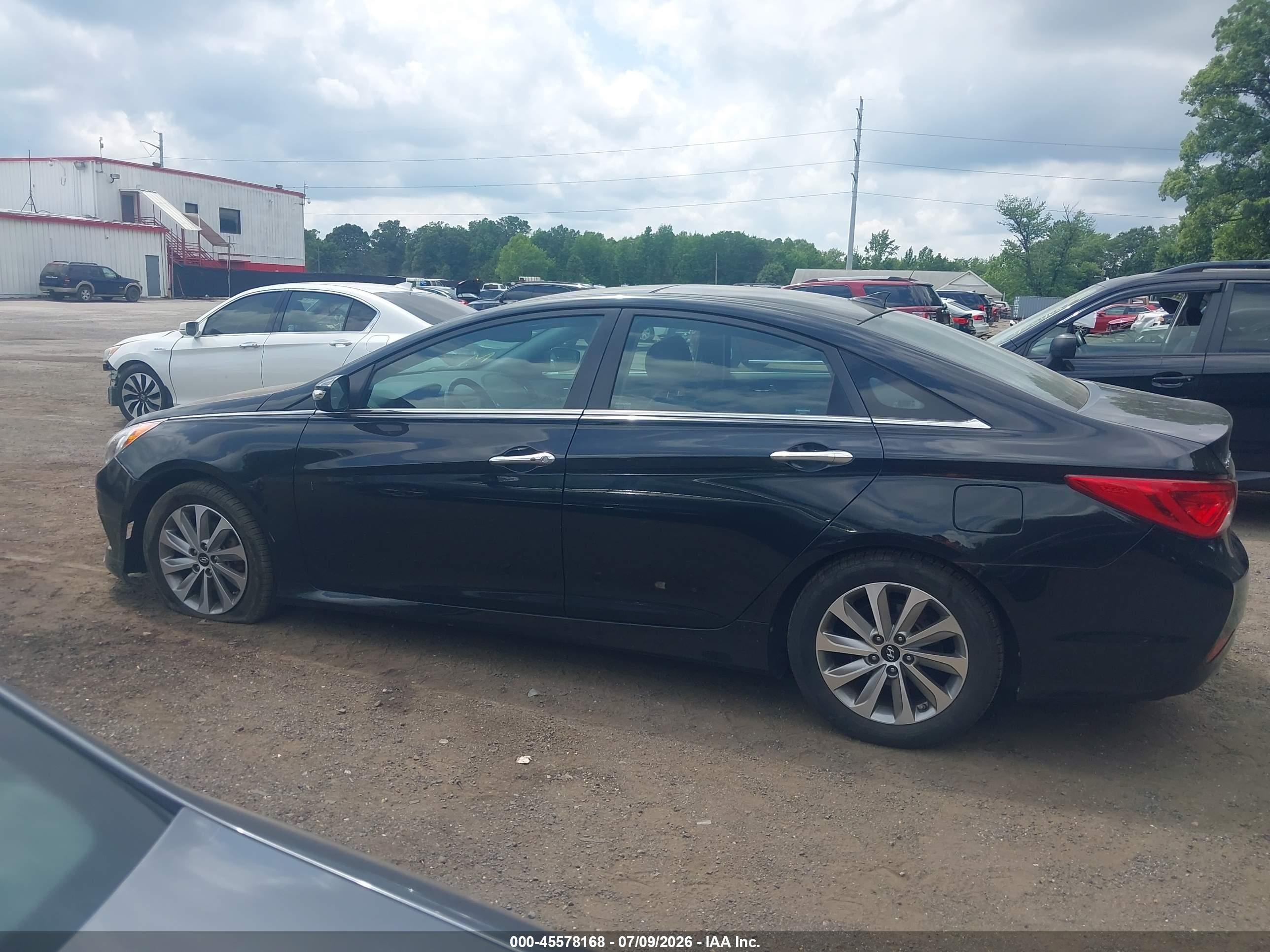 2014 Hyundai Sonata Limited Черный vin: 5NPEC4AC3EH868355