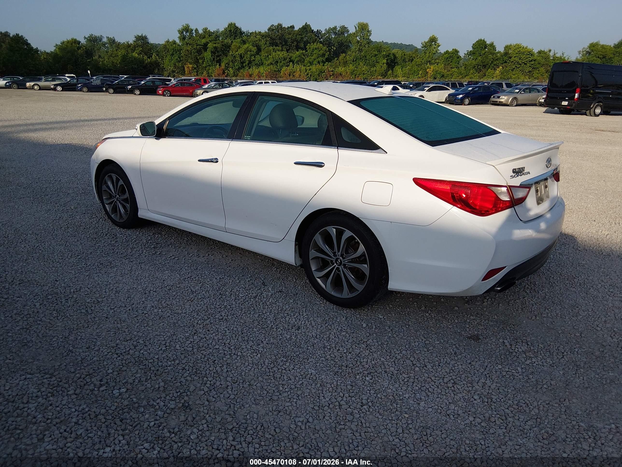 2014 Hyundai Sonata Se White vin: 5NPEC4AC3EH873801