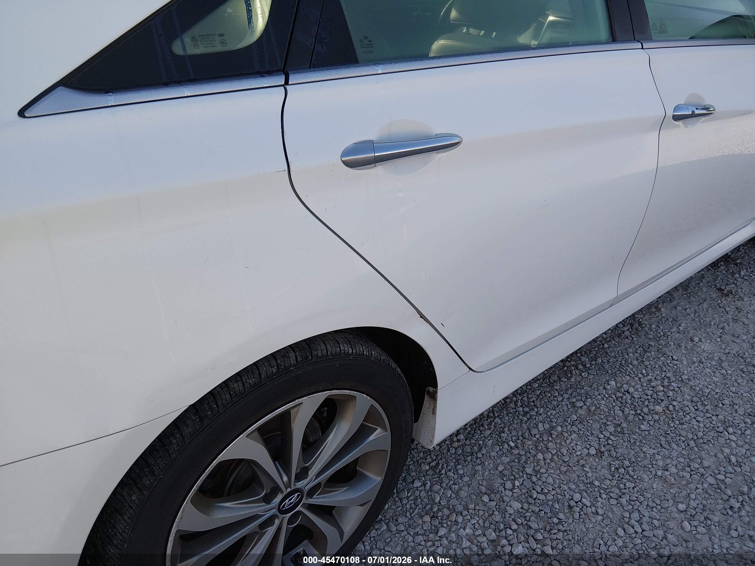 2014 Hyundai Sonata Se White vin: 5NPEC4AC3EH873801