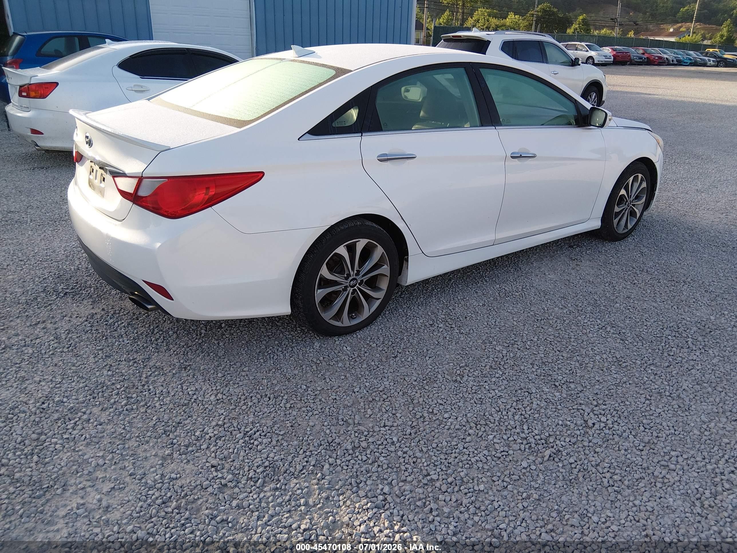 2014 Hyundai Sonata Se White vin: 5NPEC4AC3EH873801