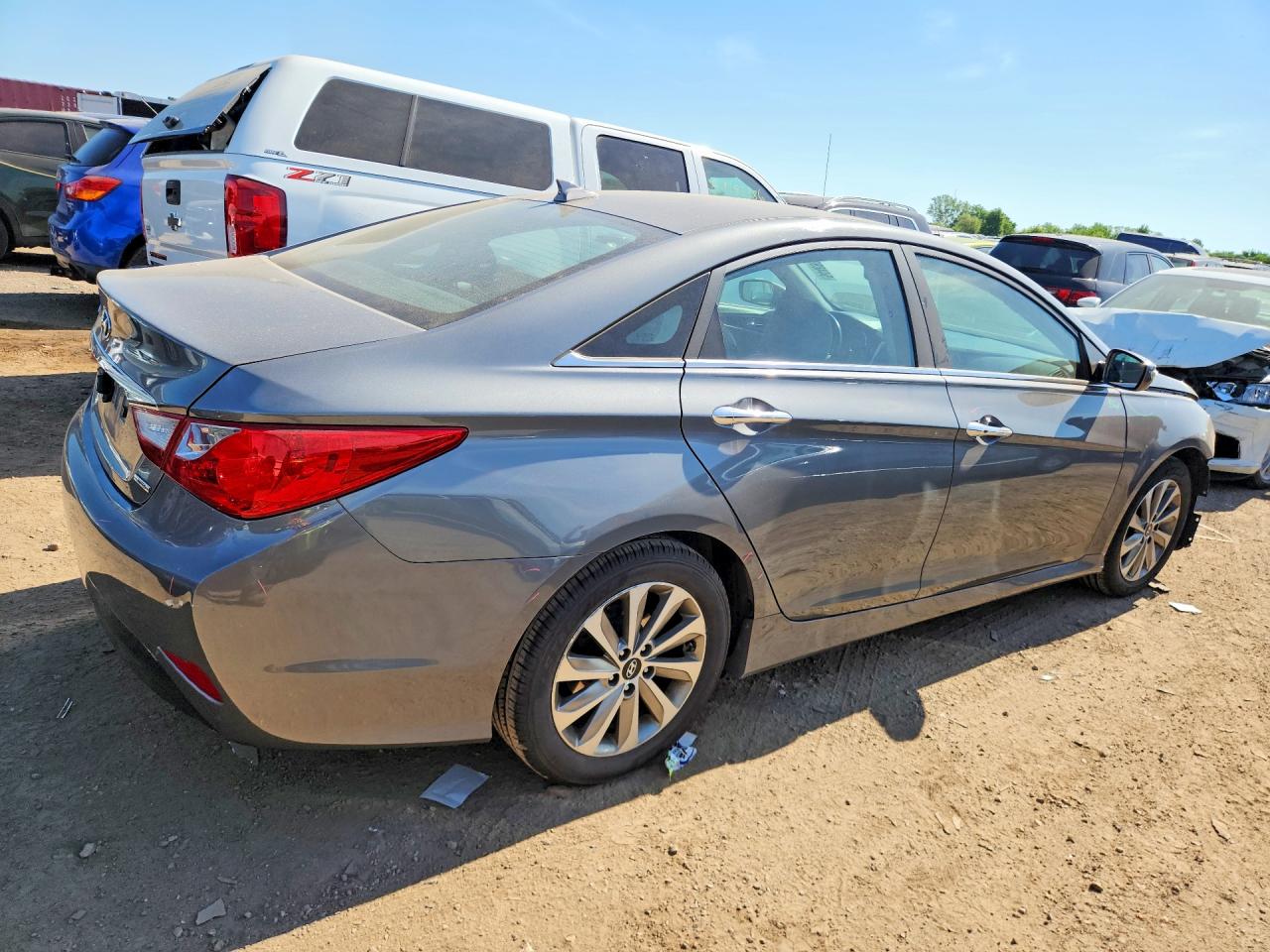 2014 Hyundai Sonata Limited Gray vin: 5NPEC4AC3EH888055