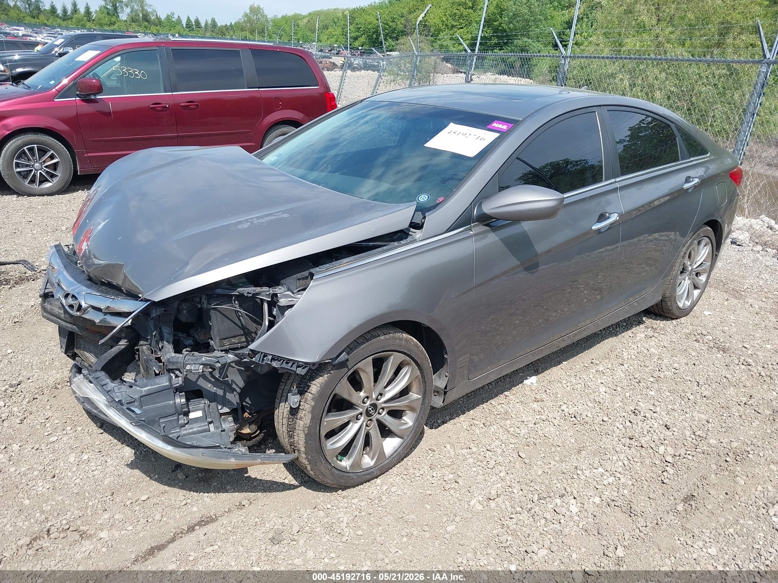2011 Hyundai Sonata Se Gray vin: 5NPEC4AC4BH039497