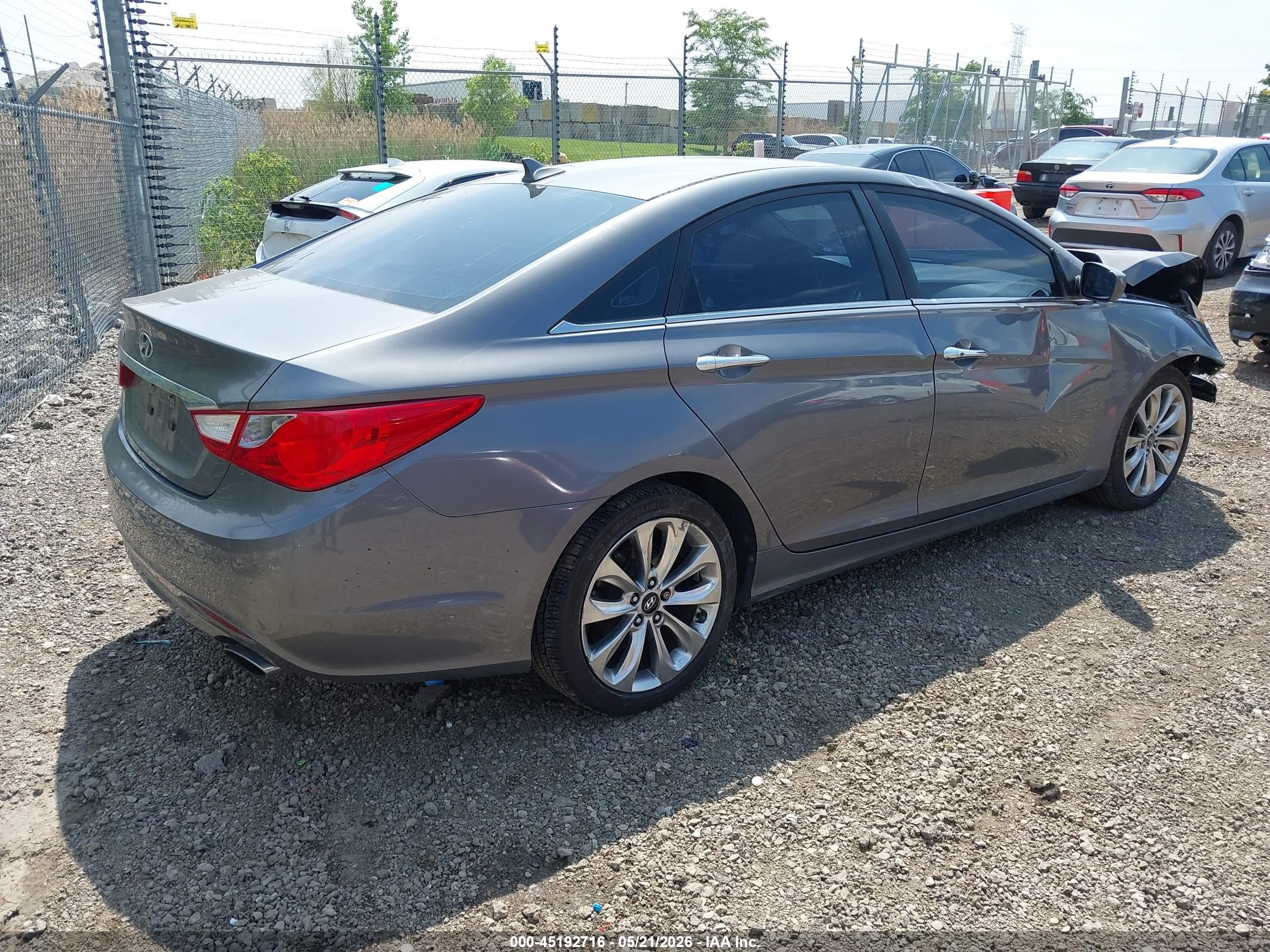 2011 Hyundai Sonata Se Gray vin: 5NPEC4AC4BH039497