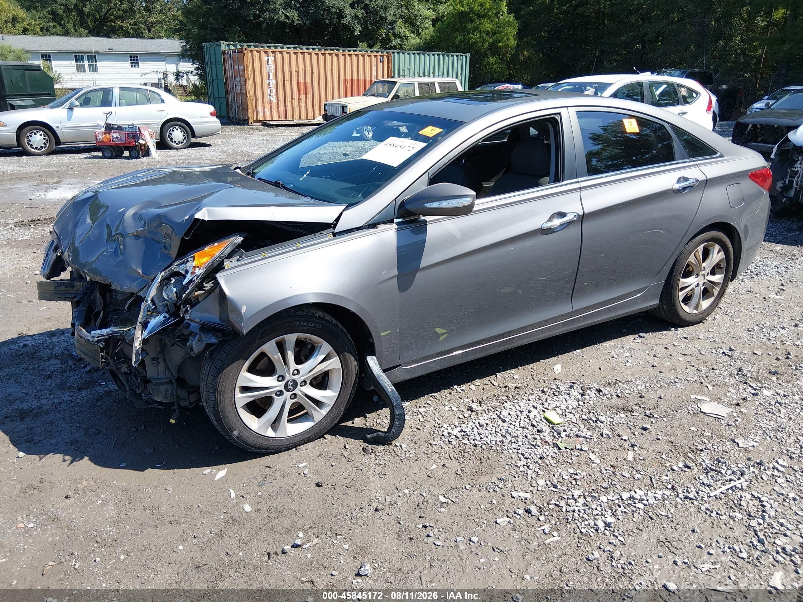 2011 Hyundai Sonata Limited Gray vin: 5NPEC4AC4BH047423