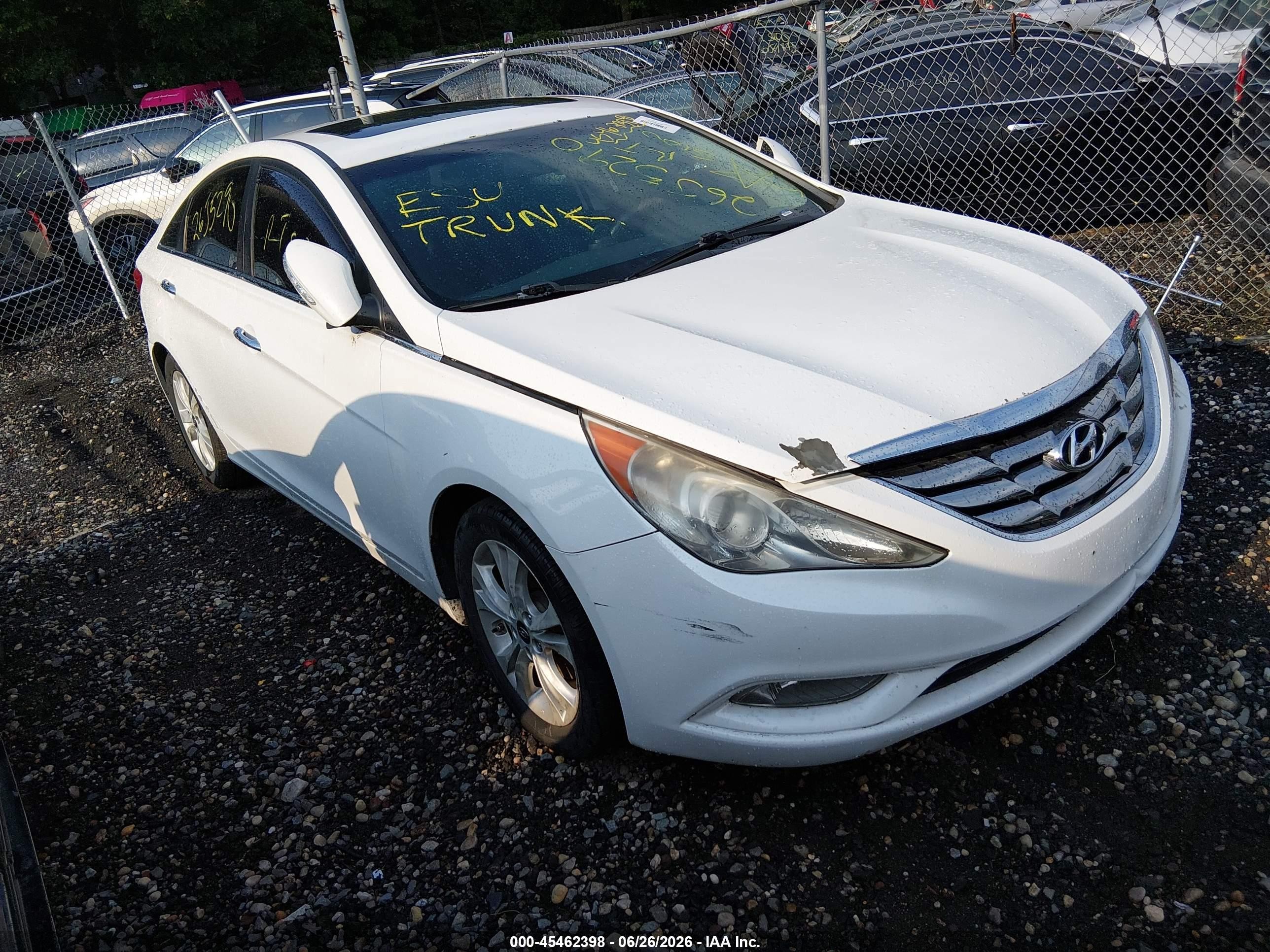 2011 Hyundai Sonata Limited White vin: 5NPEC4AC4BH097285