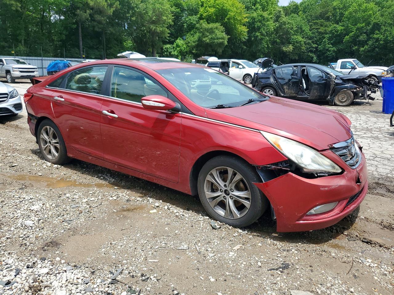 2011 Hyundai Sonata Limited Red vin: 5NPEC4AC4BH105210