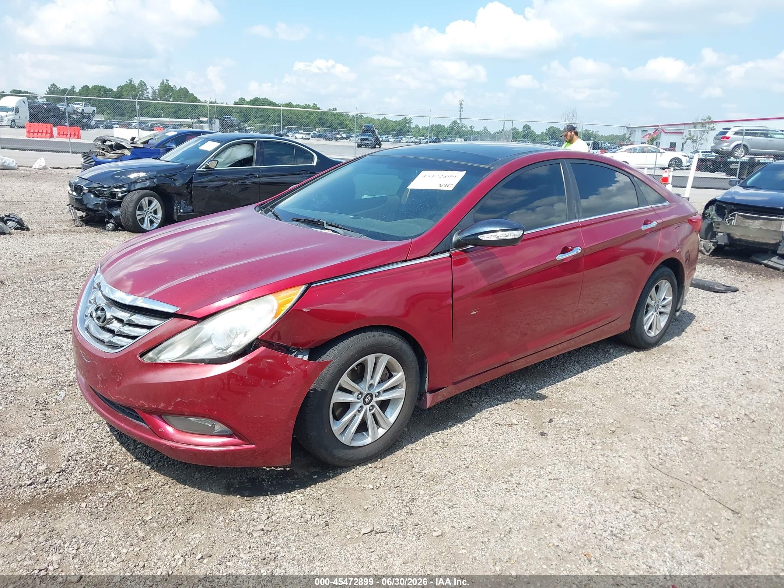 2012 Hyundai Sonata Limited Red vin: 5NPEC4AC4CH366578