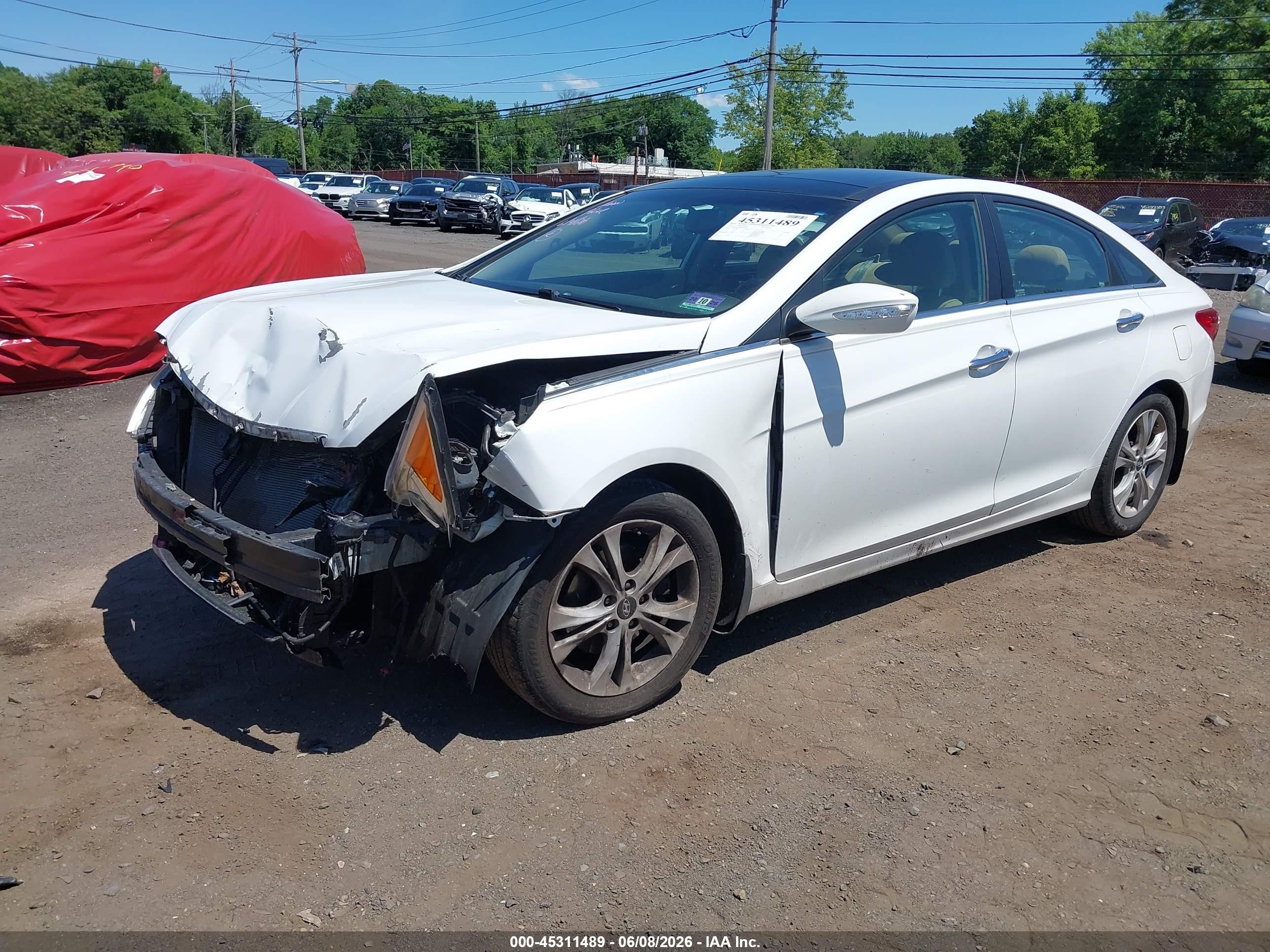 2012 Hyundai Sonata Limited White vin: 5NPEC4AC4CH379184