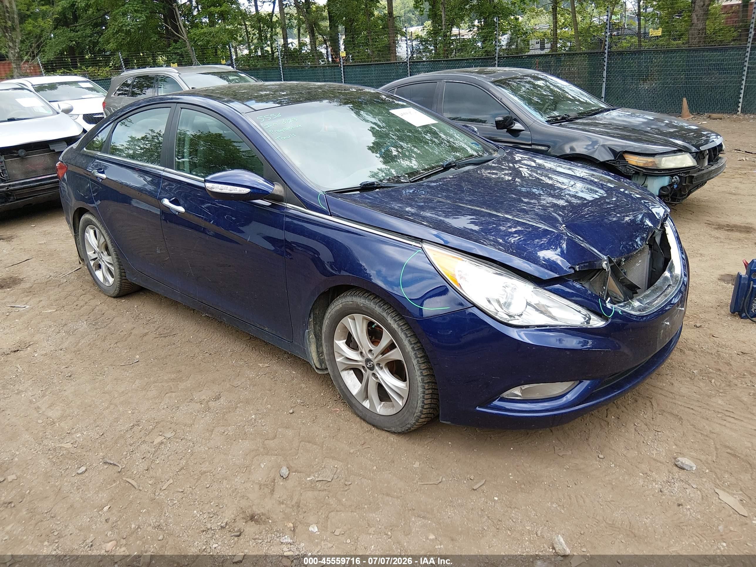 2012 Hyundai Sonata Limited Синий vin: 5NPEC4AC4CH391612