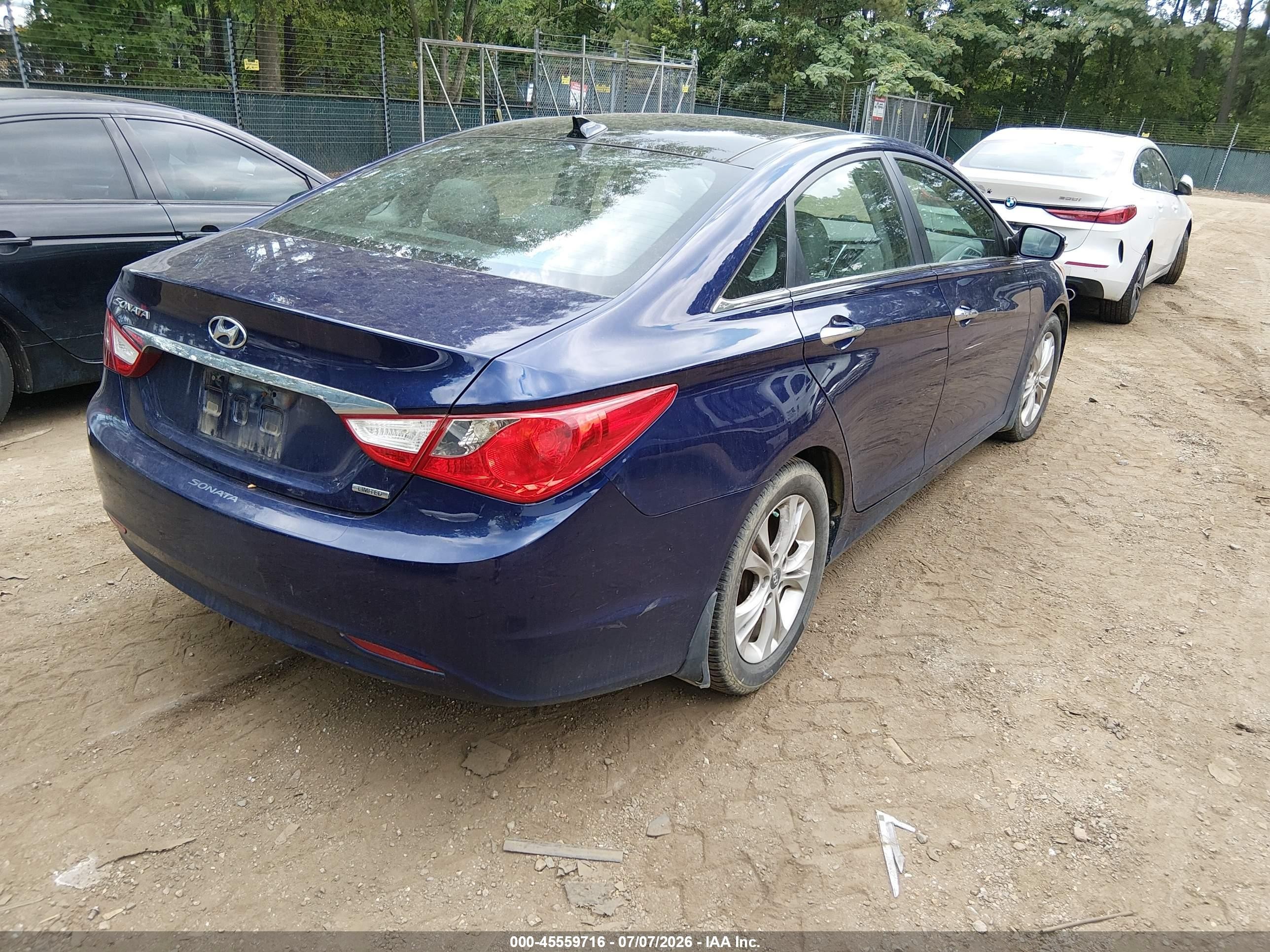 2012 Hyundai Sonata Limited Синий vin: 5NPEC4AC4CH391612