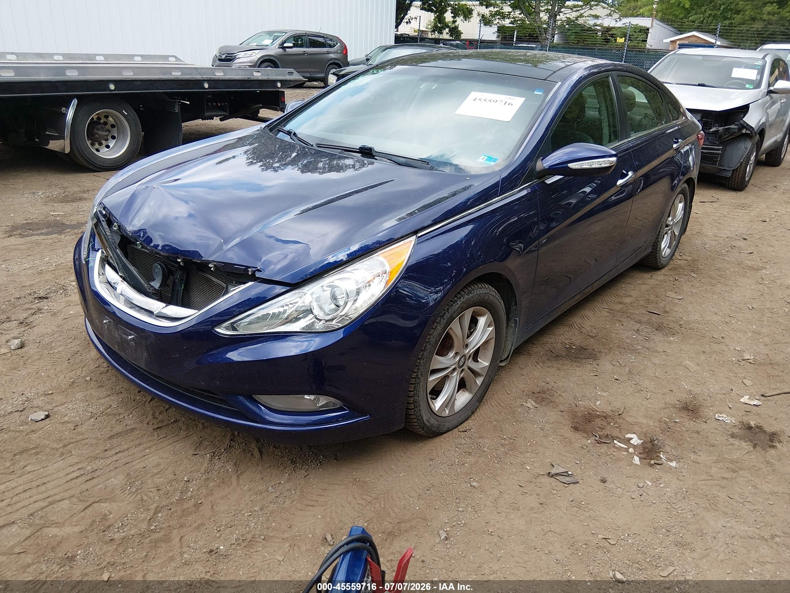 2012 Hyundai Sonata Limited Синий vin: 5NPEC4AC4CH391612