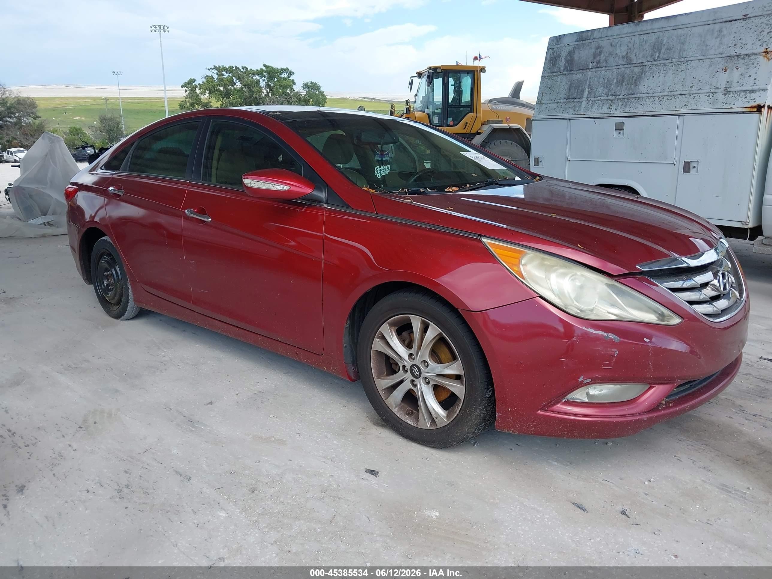 2012 Hyundai Sonata Limited Red vin: 5NPEC4AC4CH396339
