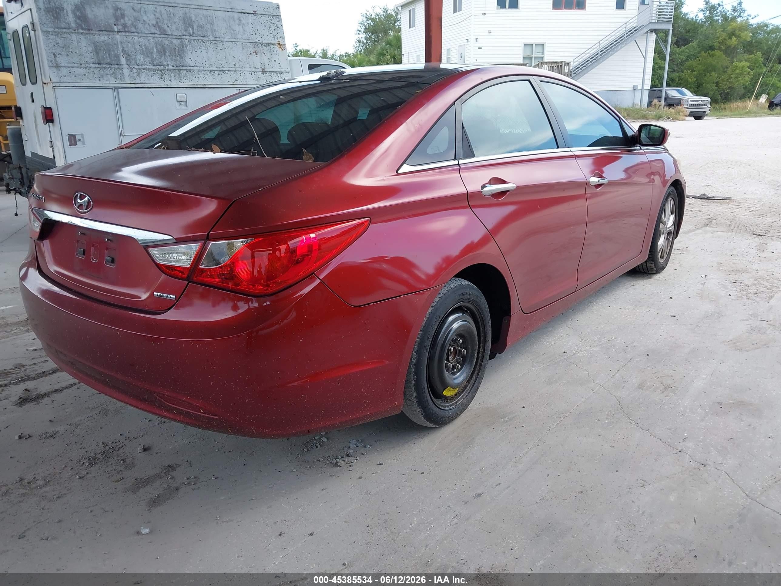 2012 Hyundai Sonata Limited Red vin: 5NPEC4AC4CH396339