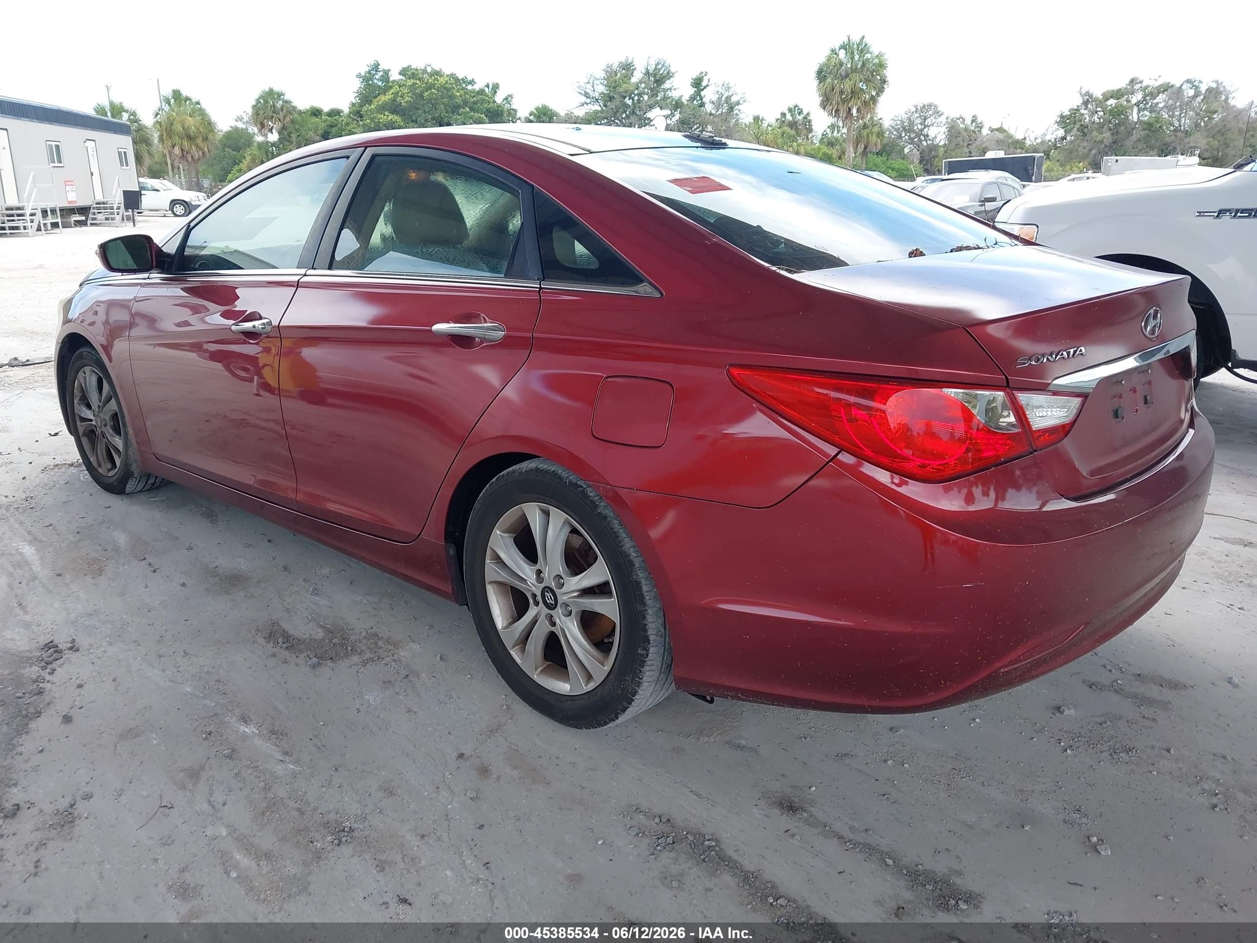 2012 Hyundai Sonata Limited Red vin: 5NPEC4AC4CH396339