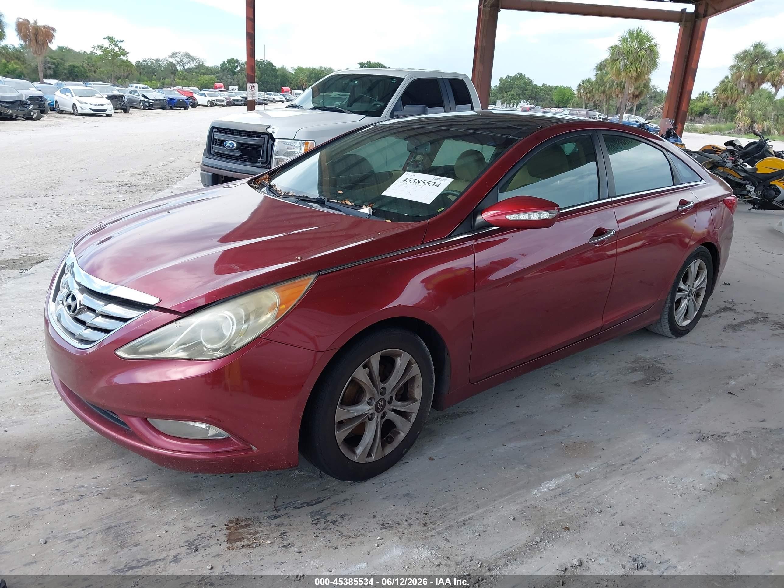 2012 Hyundai Sonata Limited Red vin: 5NPEC4AC4CH396339