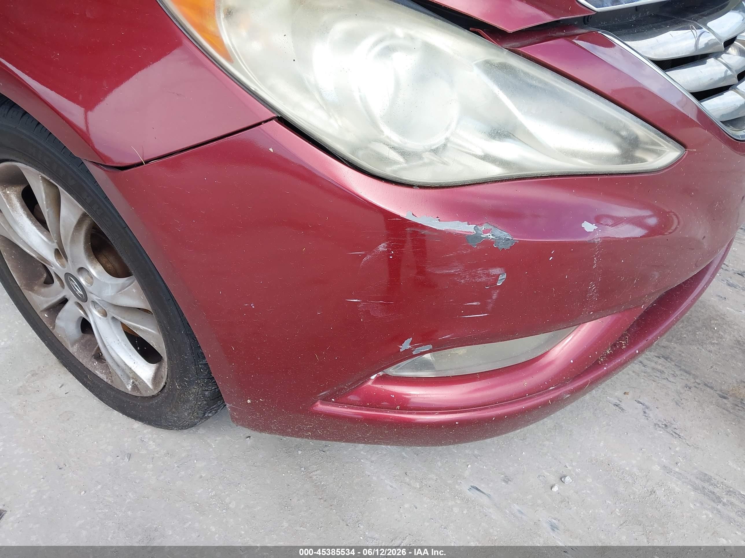 2012 Hyundai Sonata Limited Red vin: 5NPEC4AC4CH396339