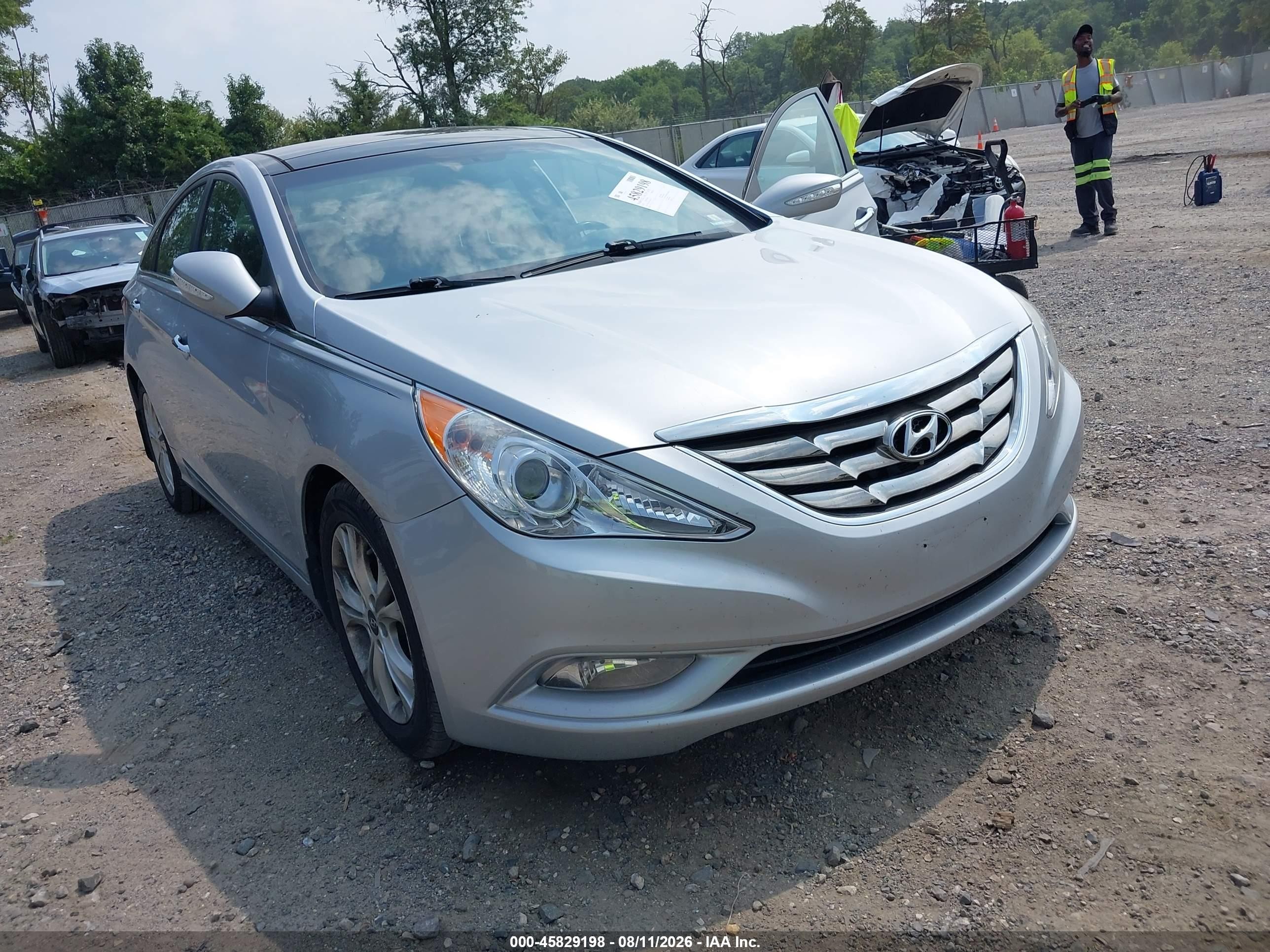 2012 Hyundai Sonata Limited Silver vin: 5NPEC4AC4CH421952