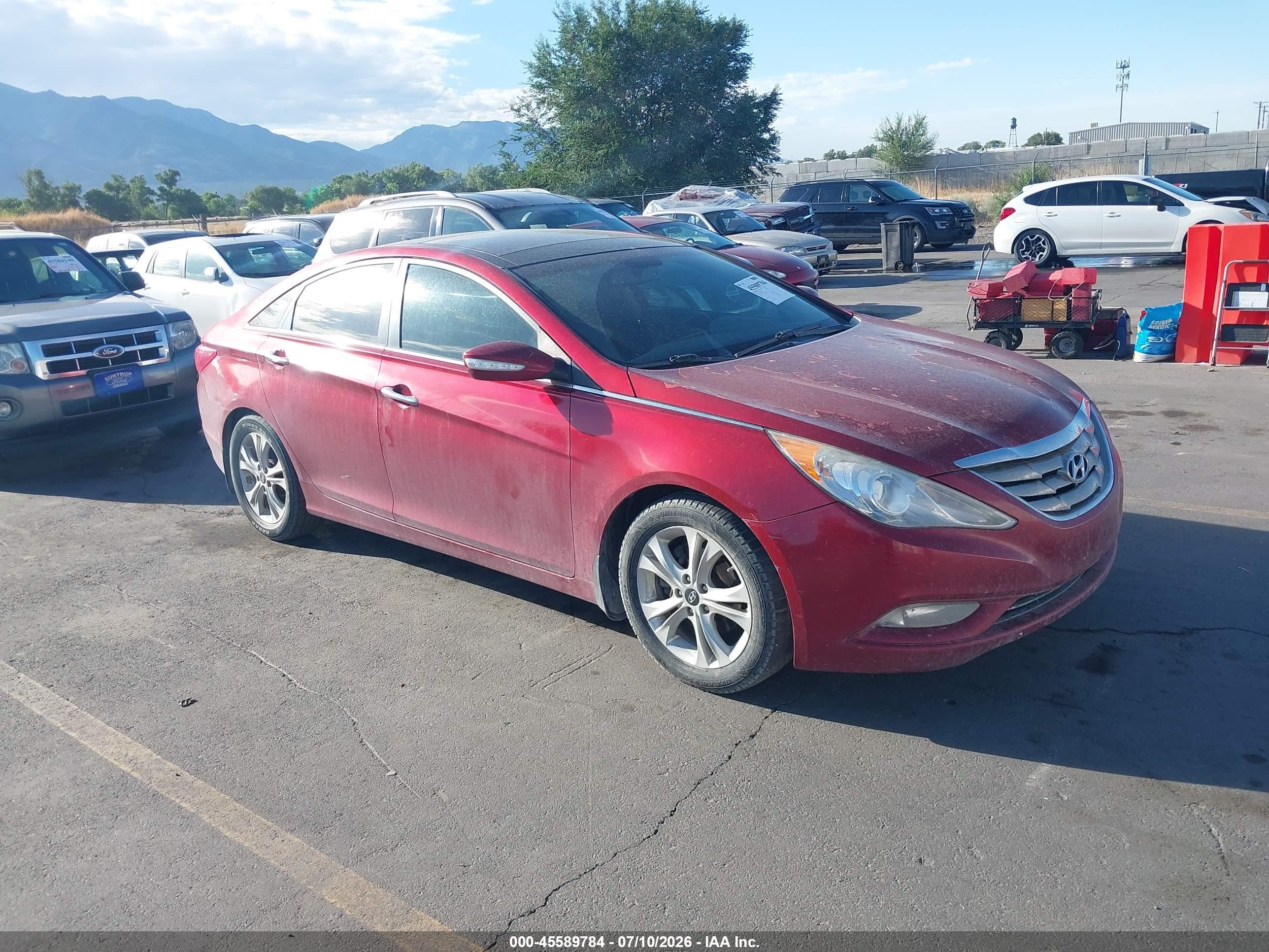 2012 Hyundai Sonata Limited Red vin: 5NPEC4AC4CH428447