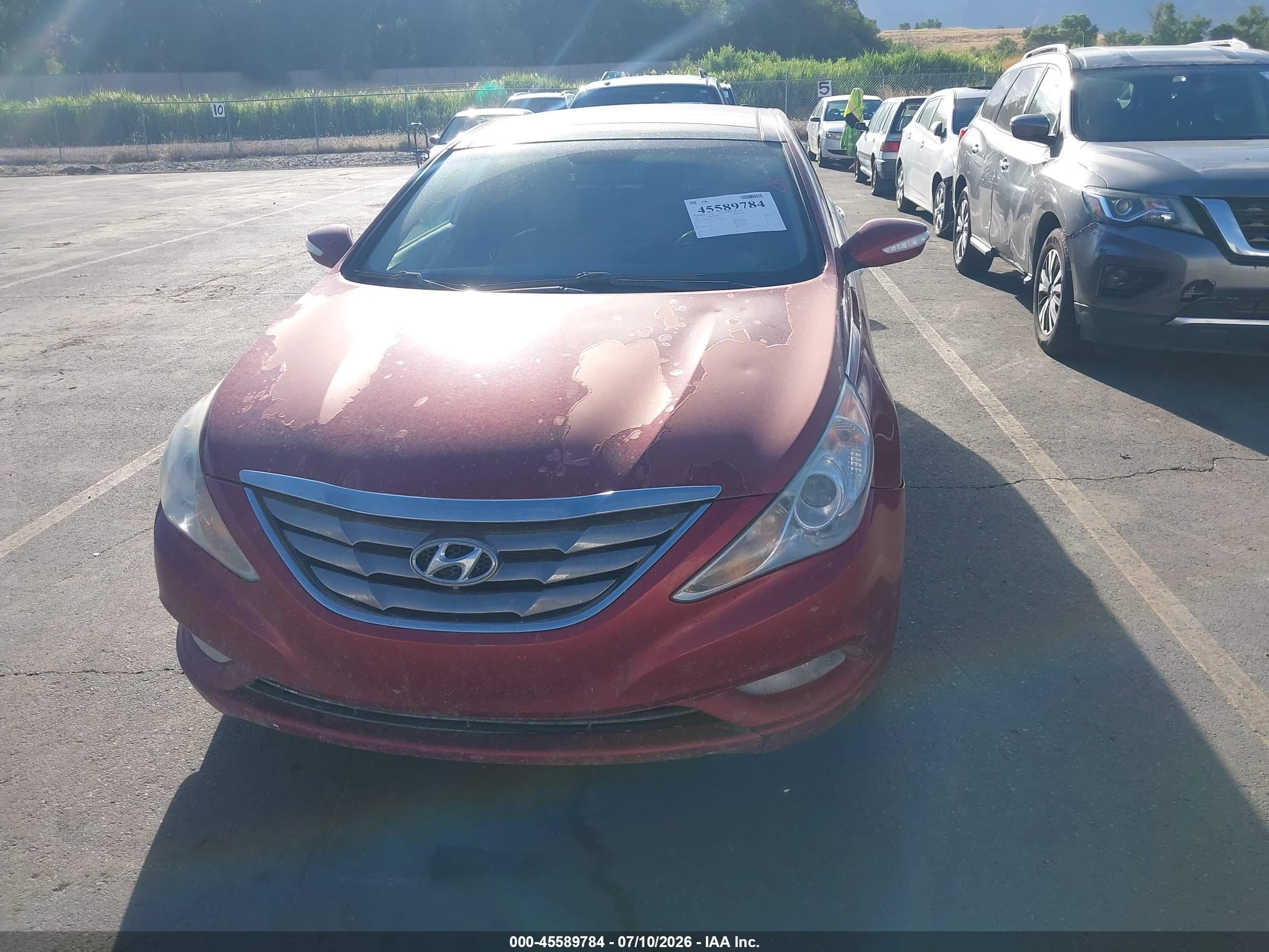 2012 Hyundai Sonata Limited Красный vin: 5NPEC4AC4CH428447