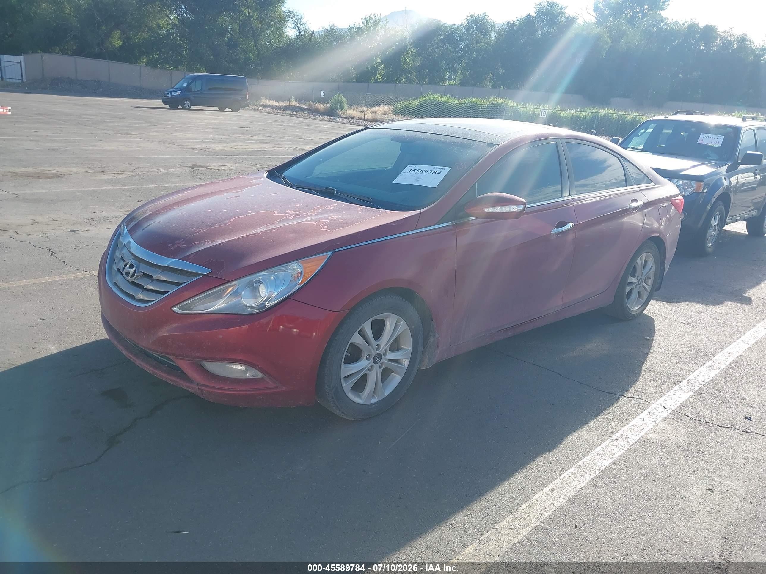 2012 Hyundai Sonata Limited Красный vin: 5NPEC4AC4CH428447