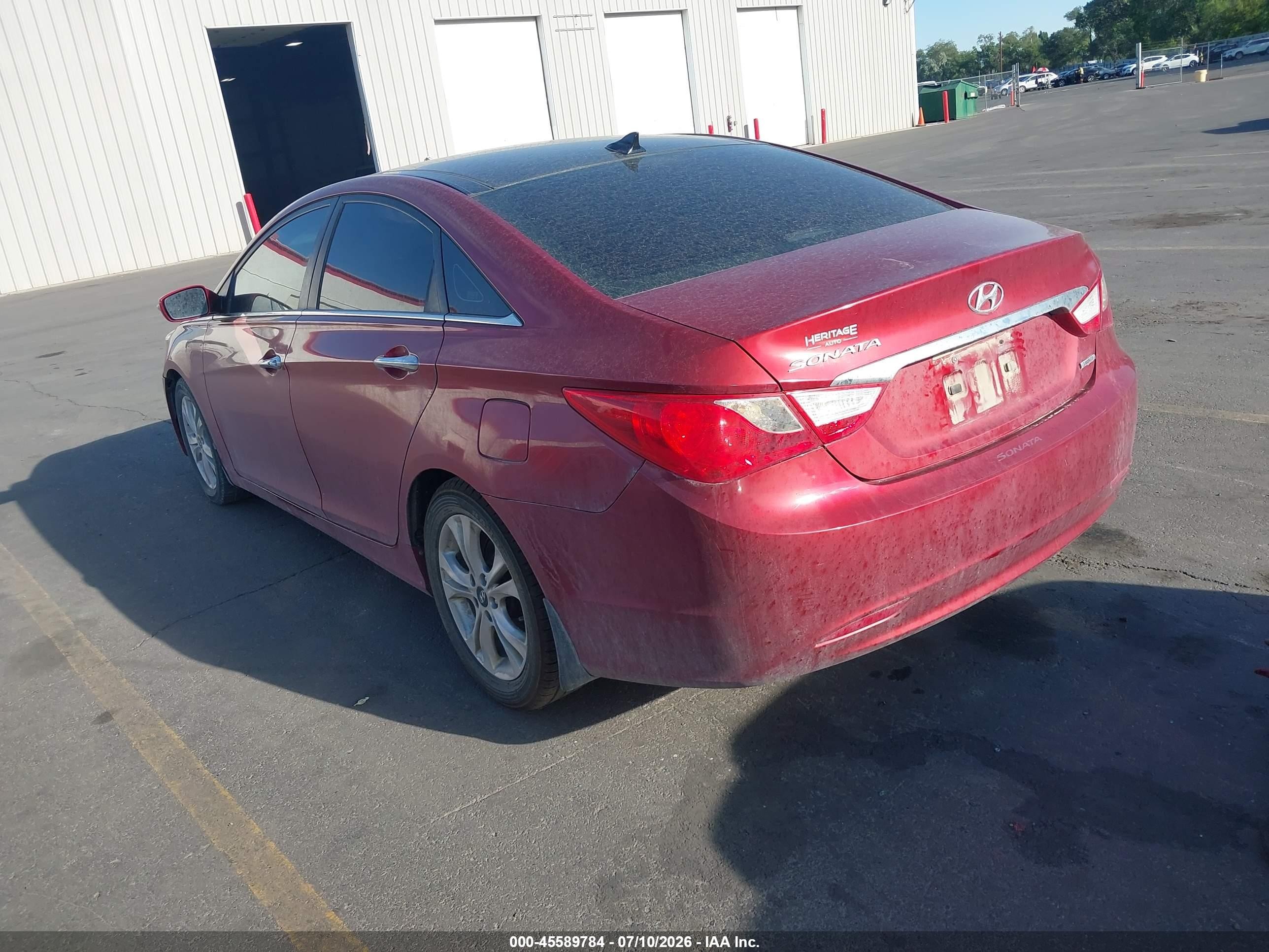2012 Hyundai Sonata Limited Красный vin: 5NPEC4AC4CH428447