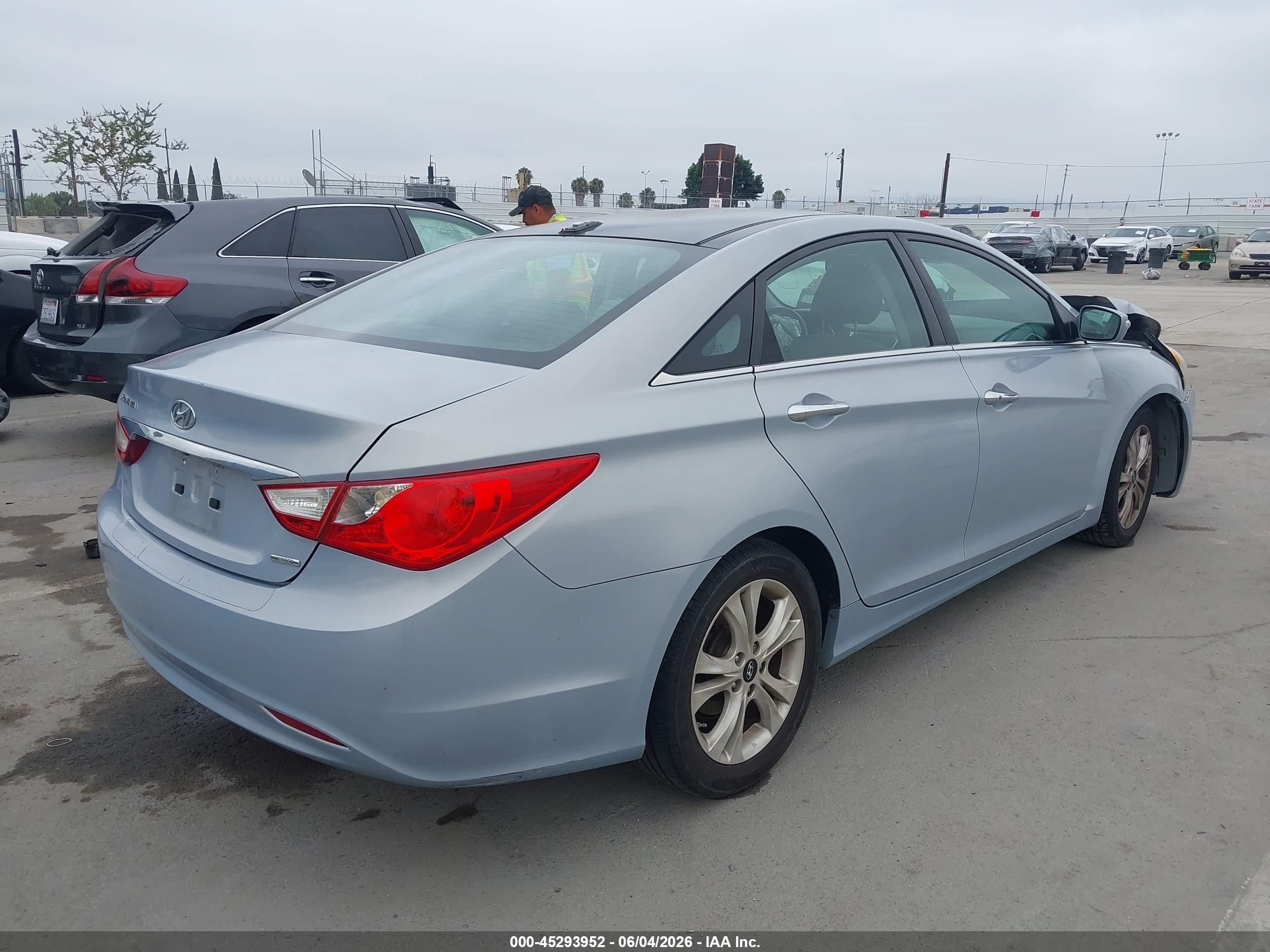 2013 Hyundai Sonata Limited Light Blue vin: 5NPEC4AC4DH567558