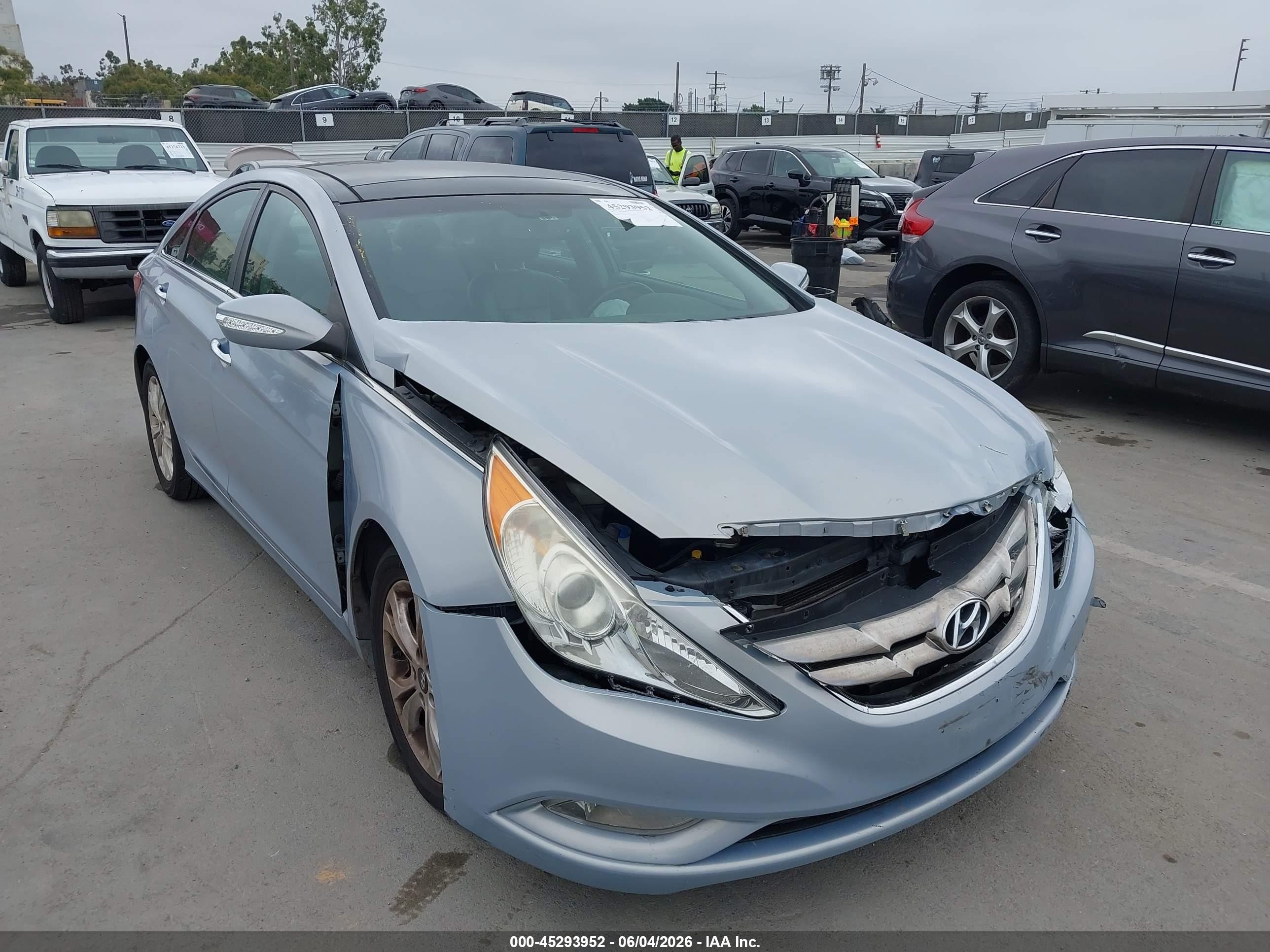 2013 Hyundai Sonata Limited Light Blue vin: 5NPEC4AC4DH567558
