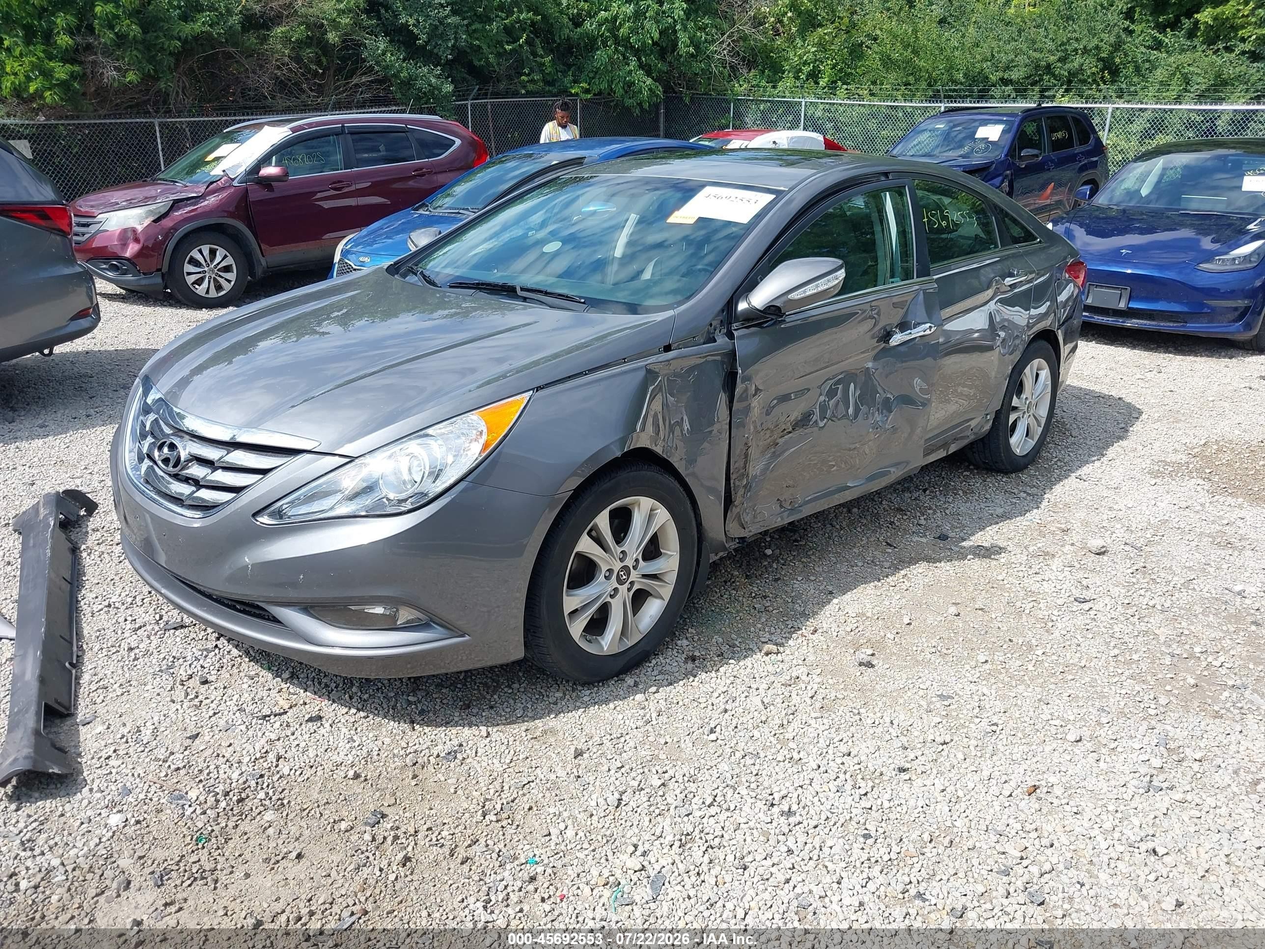2013 Hyundai Sonata Limited Gray vin: 5NPEC4AC4DH628536
