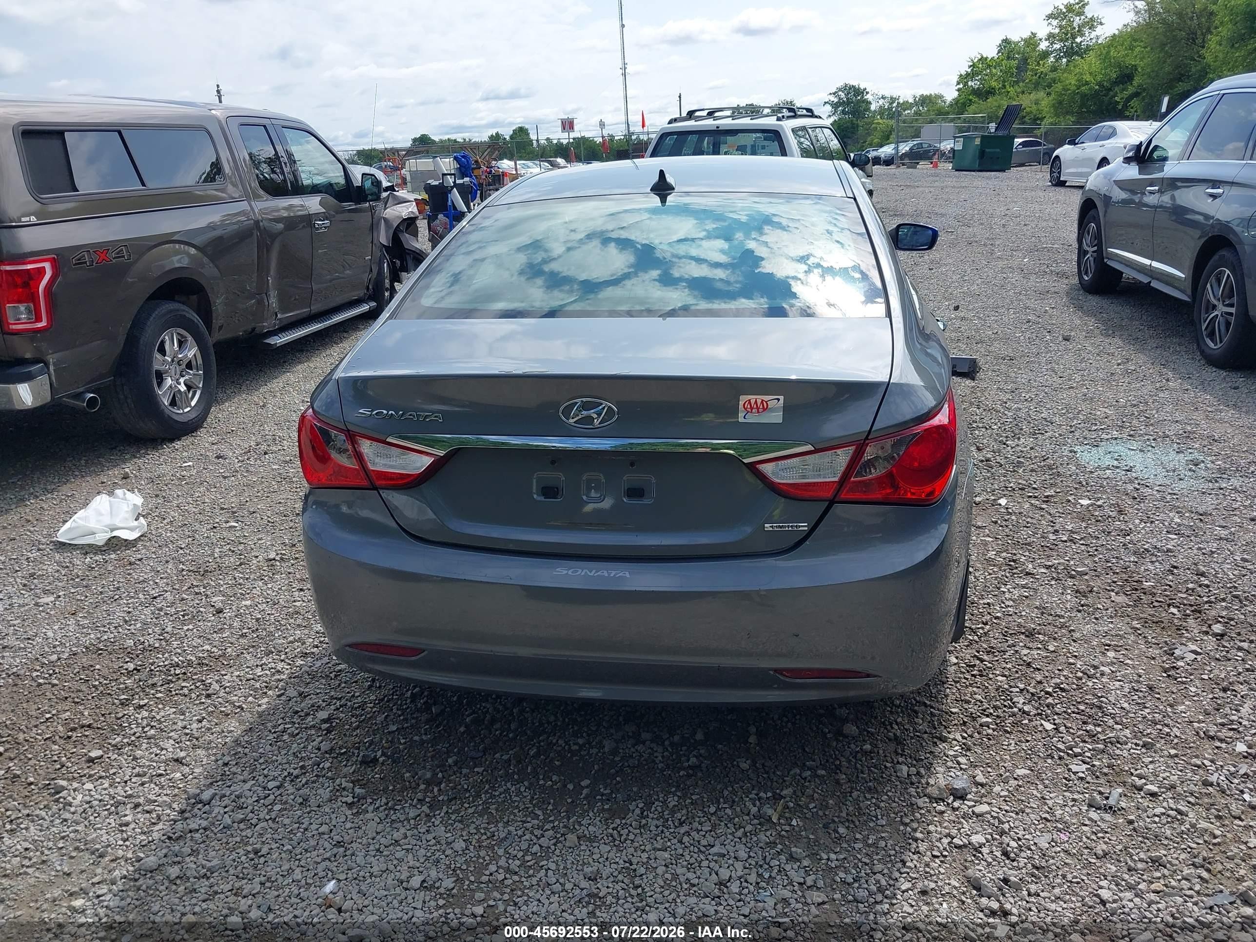 2013 Hyundai Sonata Limited Gray vin: 5NPEC4AC4DH628536